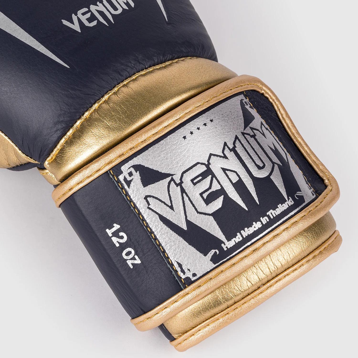 VENUM Boxing Gloves, Giant 3.0, Nappa Leather, navy-gold, 16 Oz