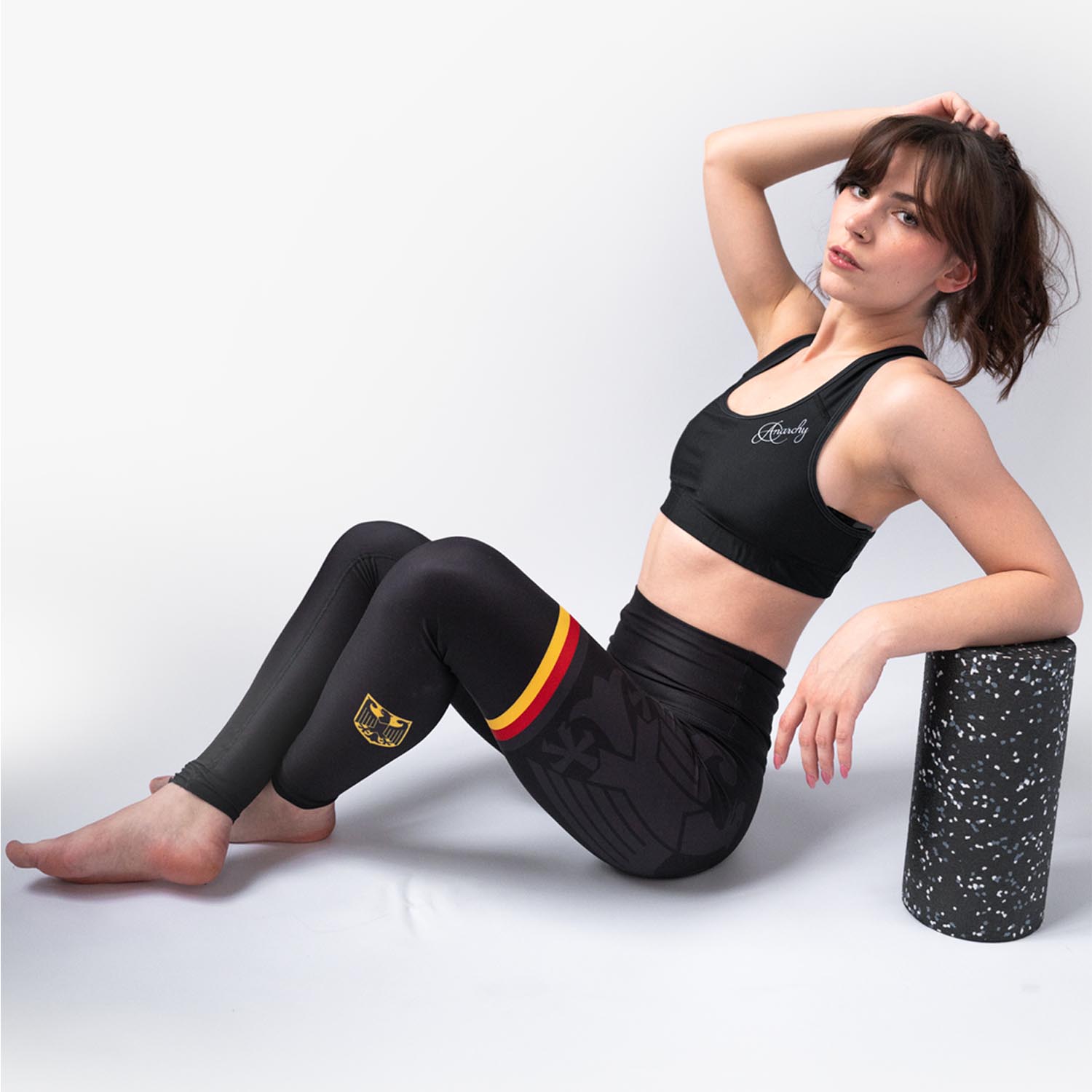 Anarchy Apparel Compression Leggings, Black Eagle, S