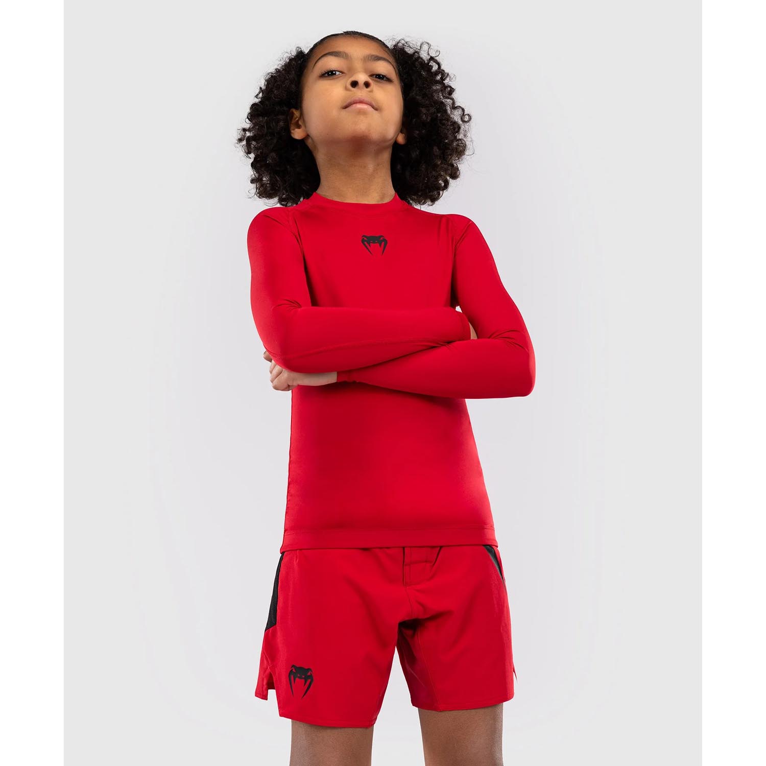 VENUM Rashguard, L/S, Kids, Contender, red, 14 J