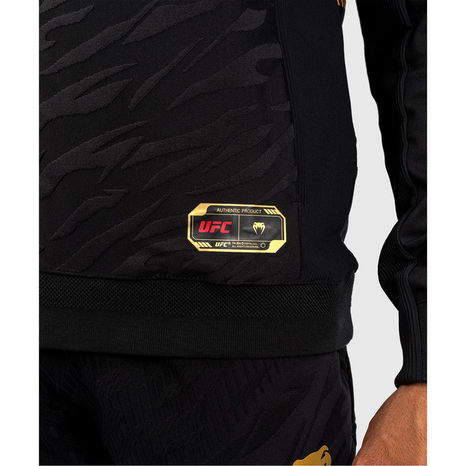 VENUM Zip Hoody, UFC Fusion Authentic Fight Night Champion, black-gold, M