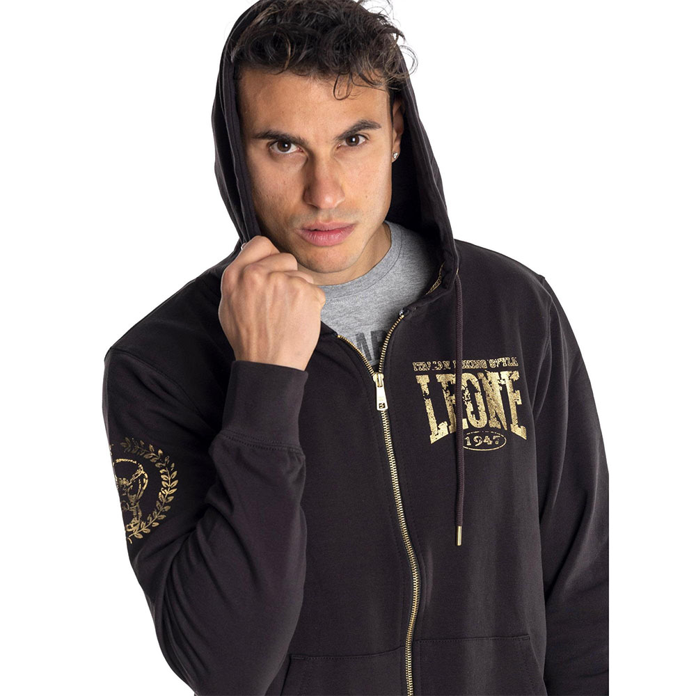 LEONE Zip Hoody, gold-black, L