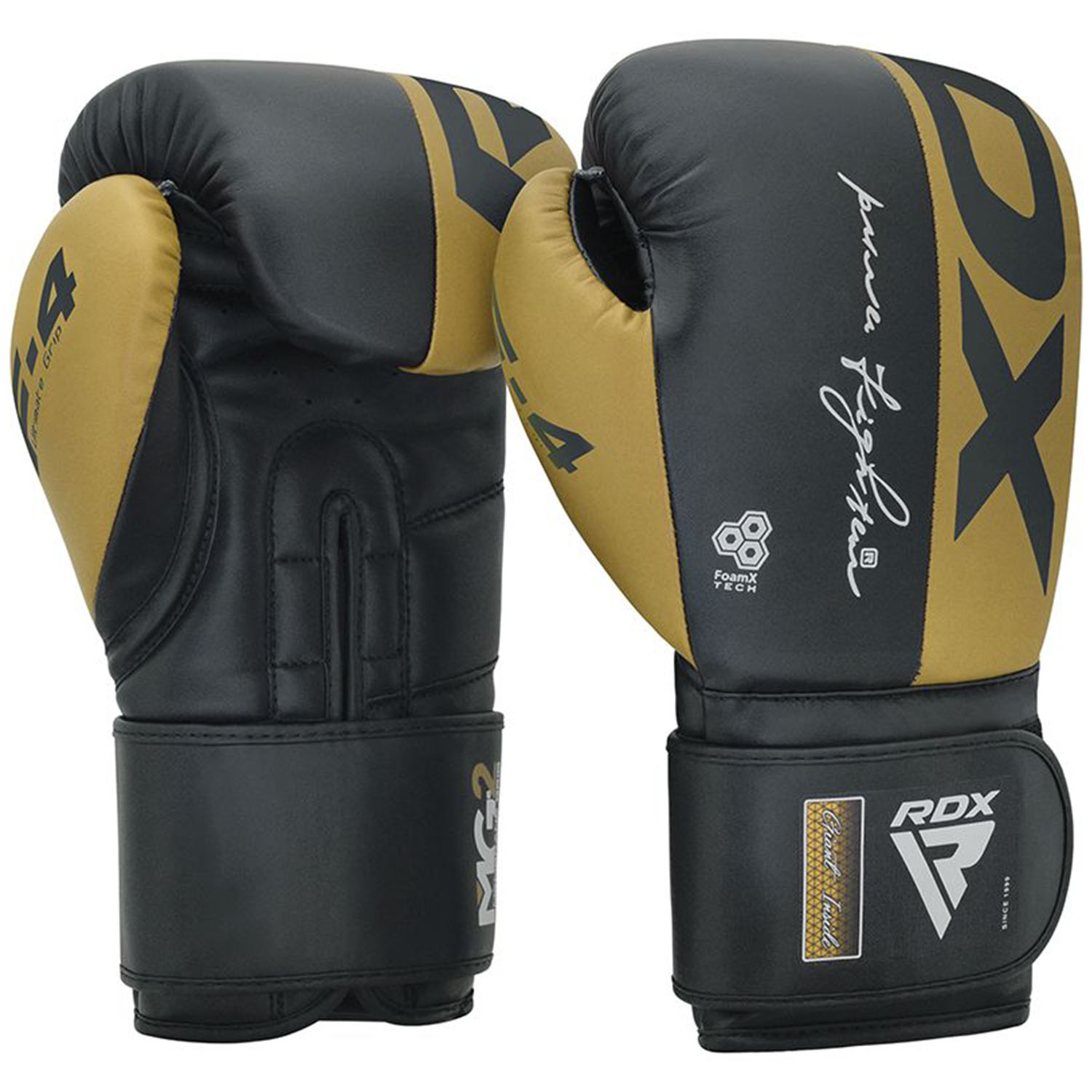 RDX Boxhandschuhe, Rex F4, grau-gold, 16 Oz