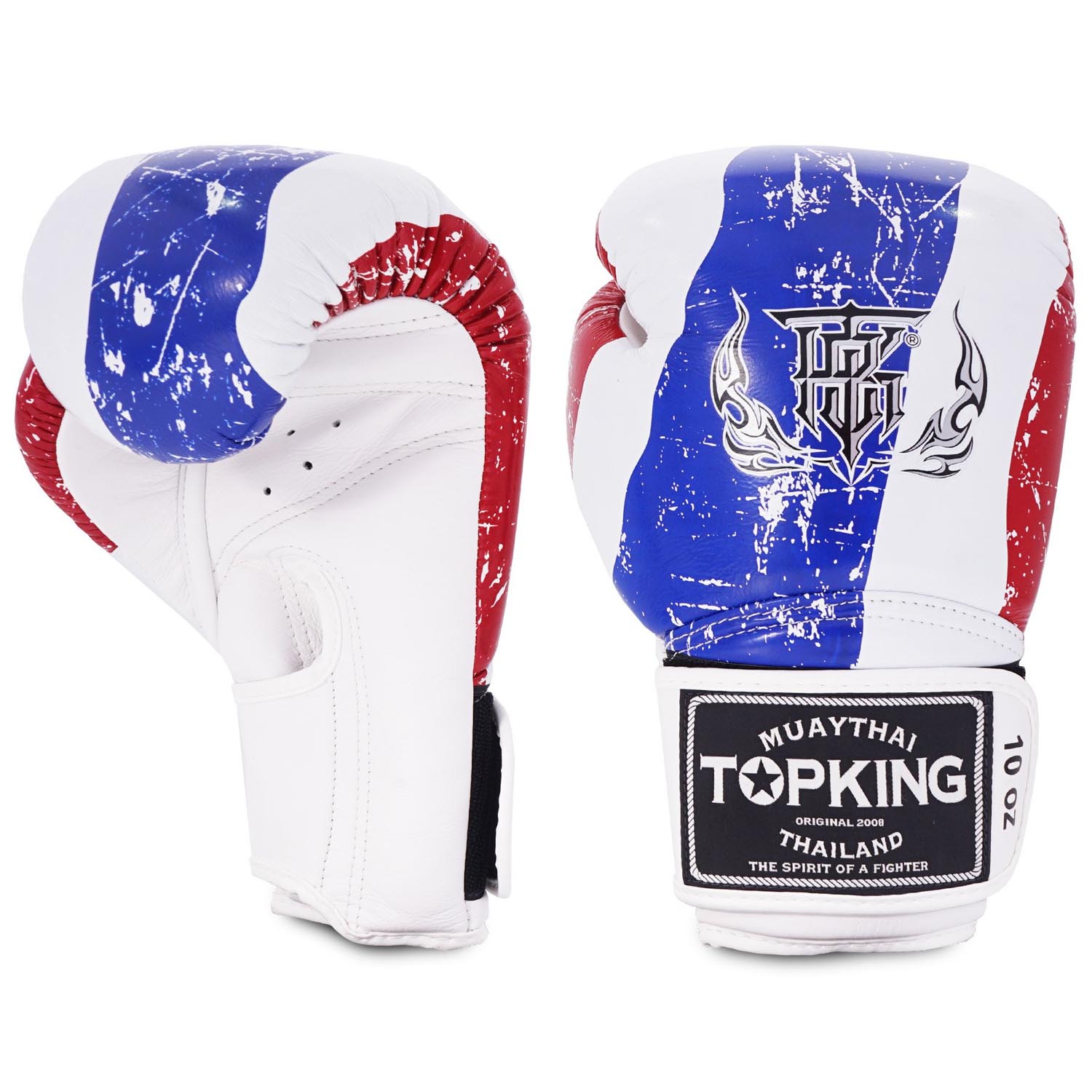 TOP KING BOXING Boxing Gloves, Flag, thai, 16 Oz