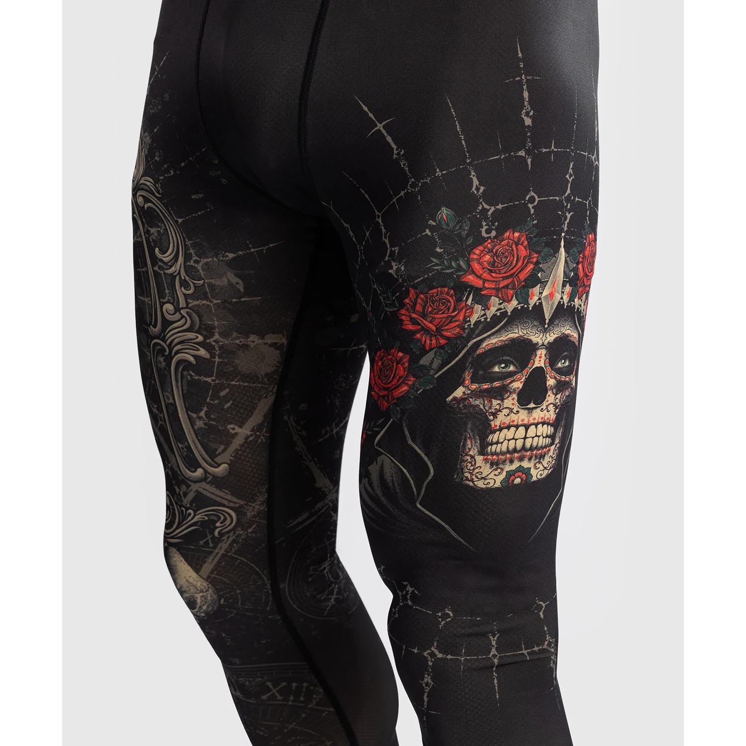 VENUM Compression Pants, Santa Muerte 5.0, black-gold, XXL