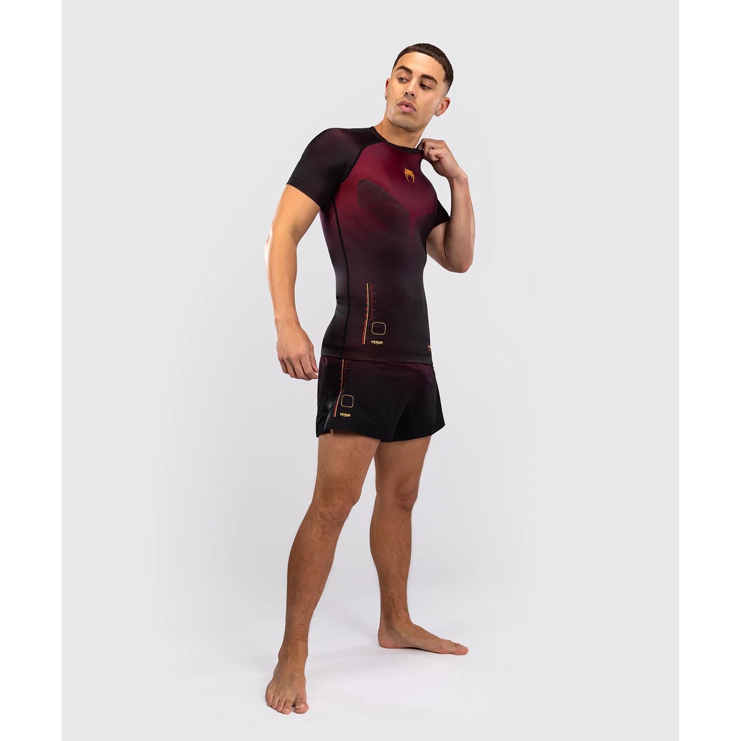 VENUM Rashguard, S/S, Tactical XT, winered-gold, XXL