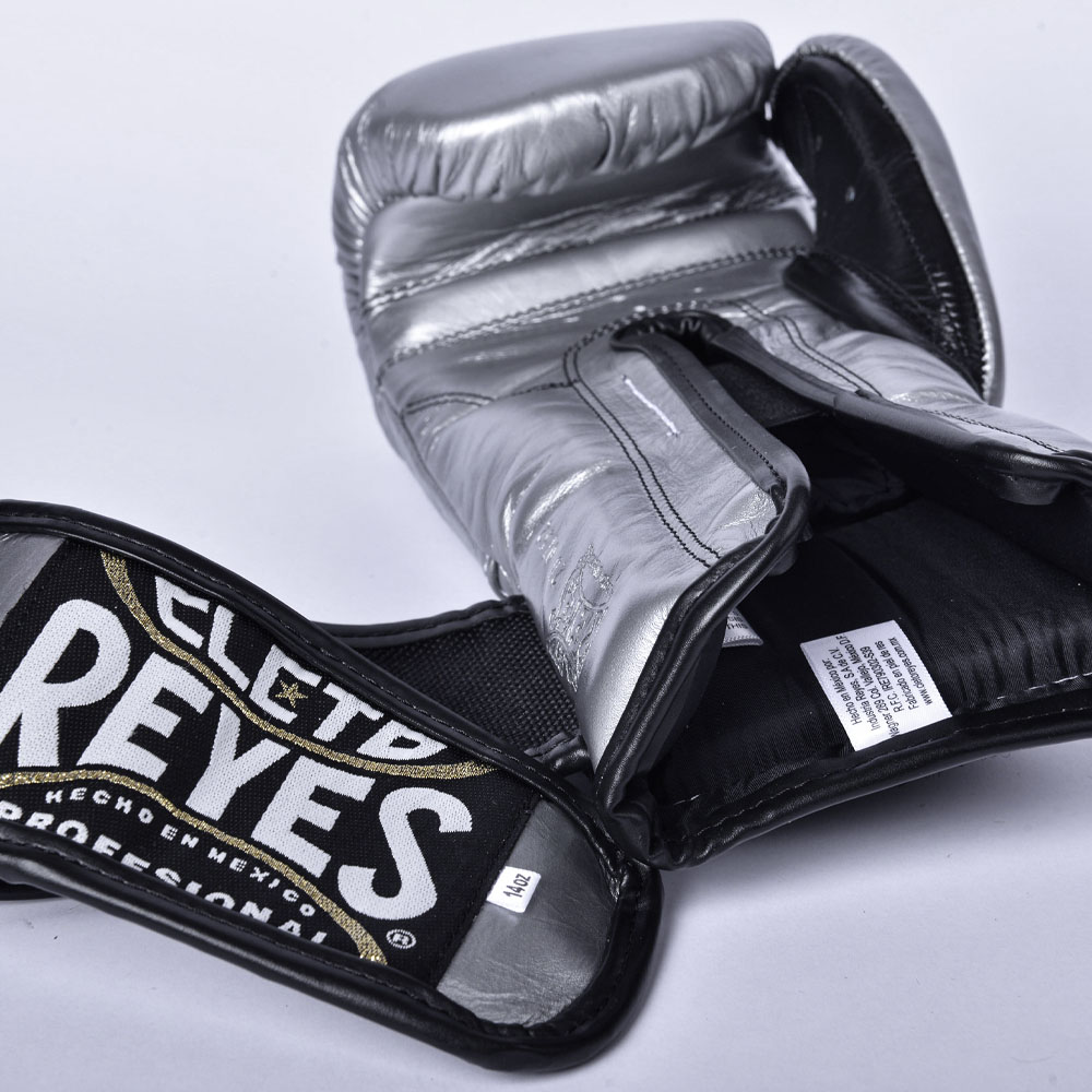 Cleto Reyes Boxhandschuhe, Klett Sparring, silber, 14 Oz