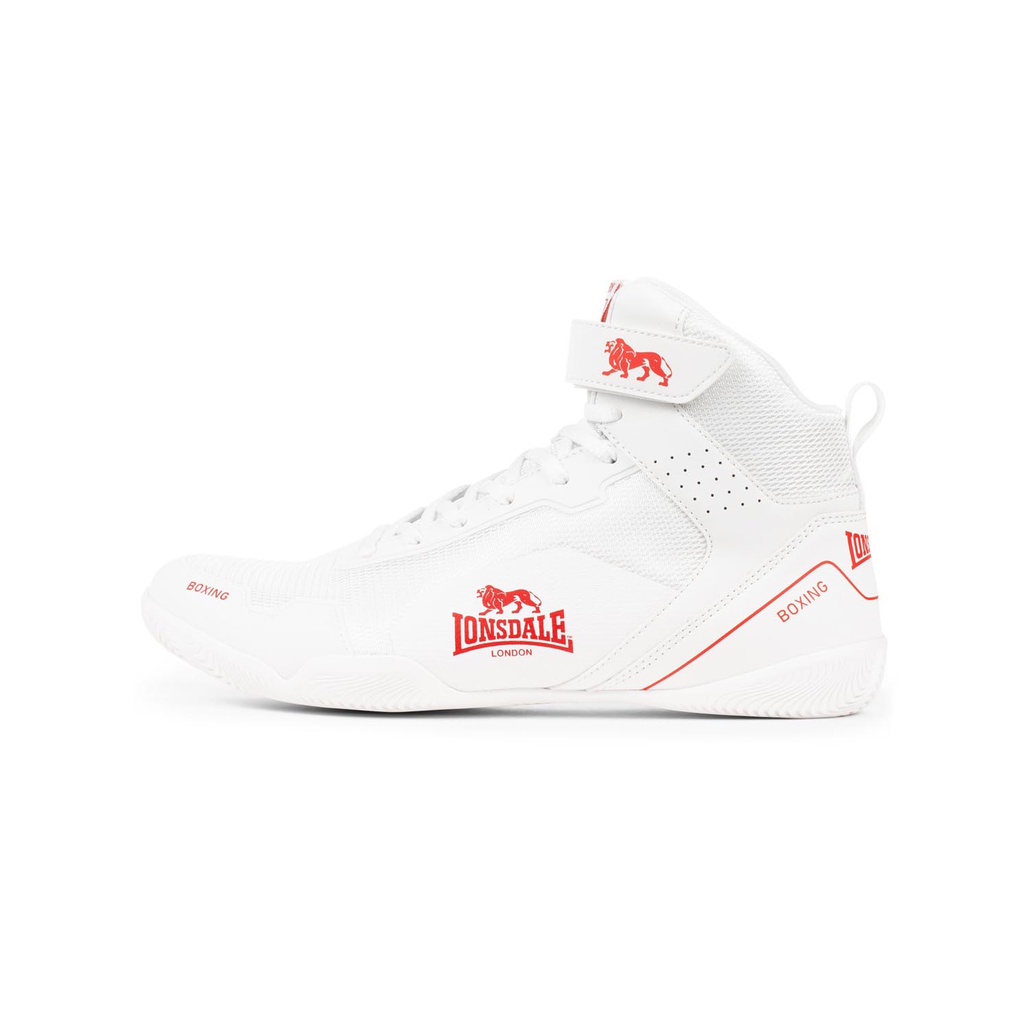Lonsdale Boxing Shoes, Rufford, white-red, 41