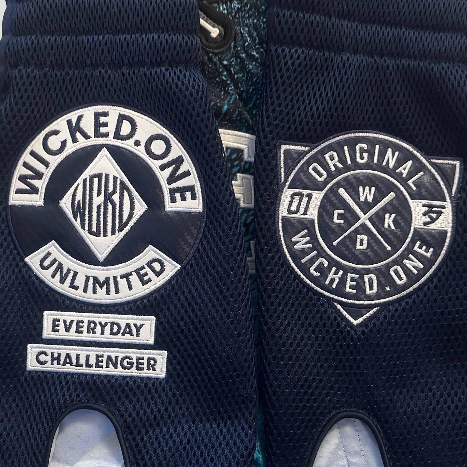 Wicked One Muay Thai Shorts, Spraying, blue, XXL