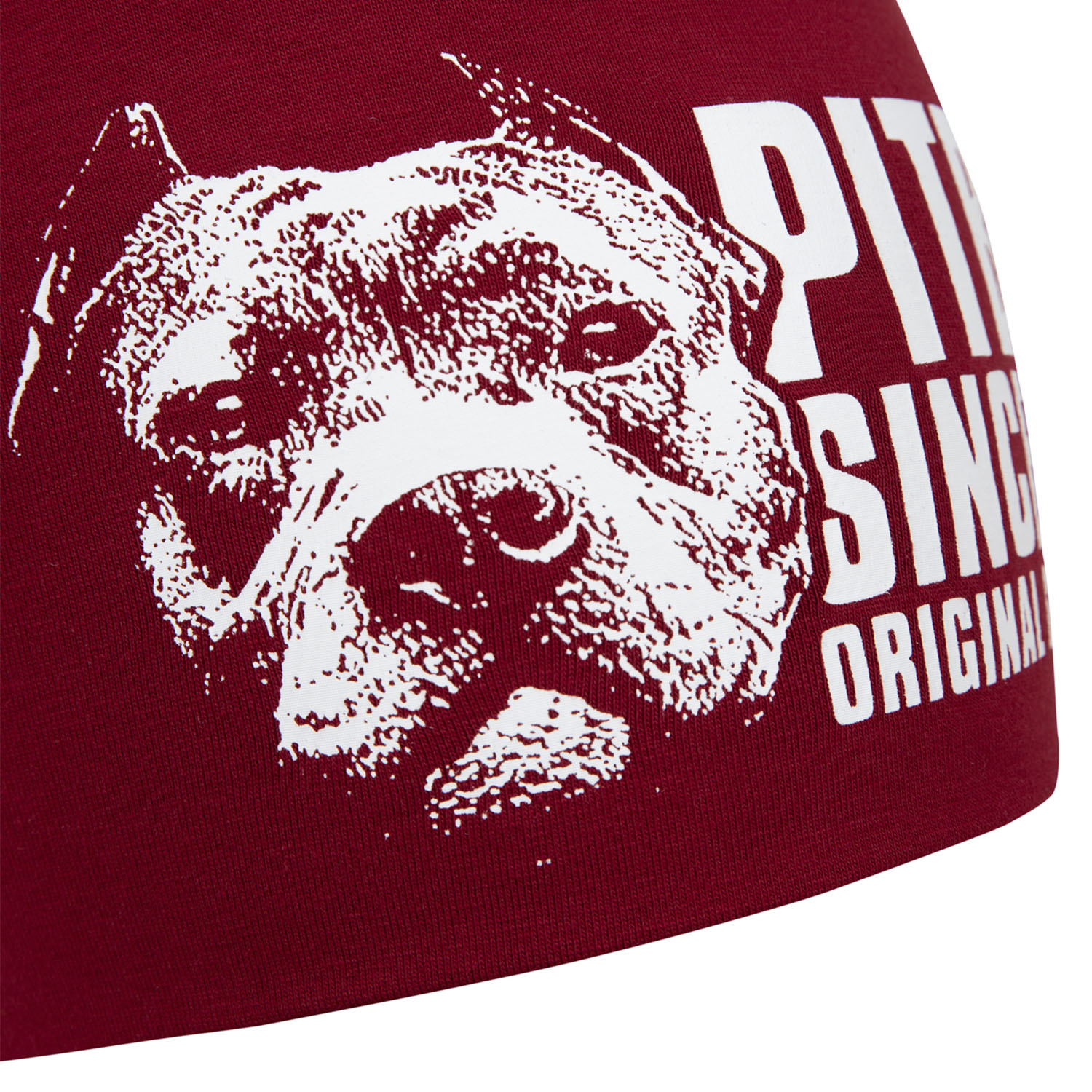 Pit Bull West Coast Beanie, Blood Dog, winered