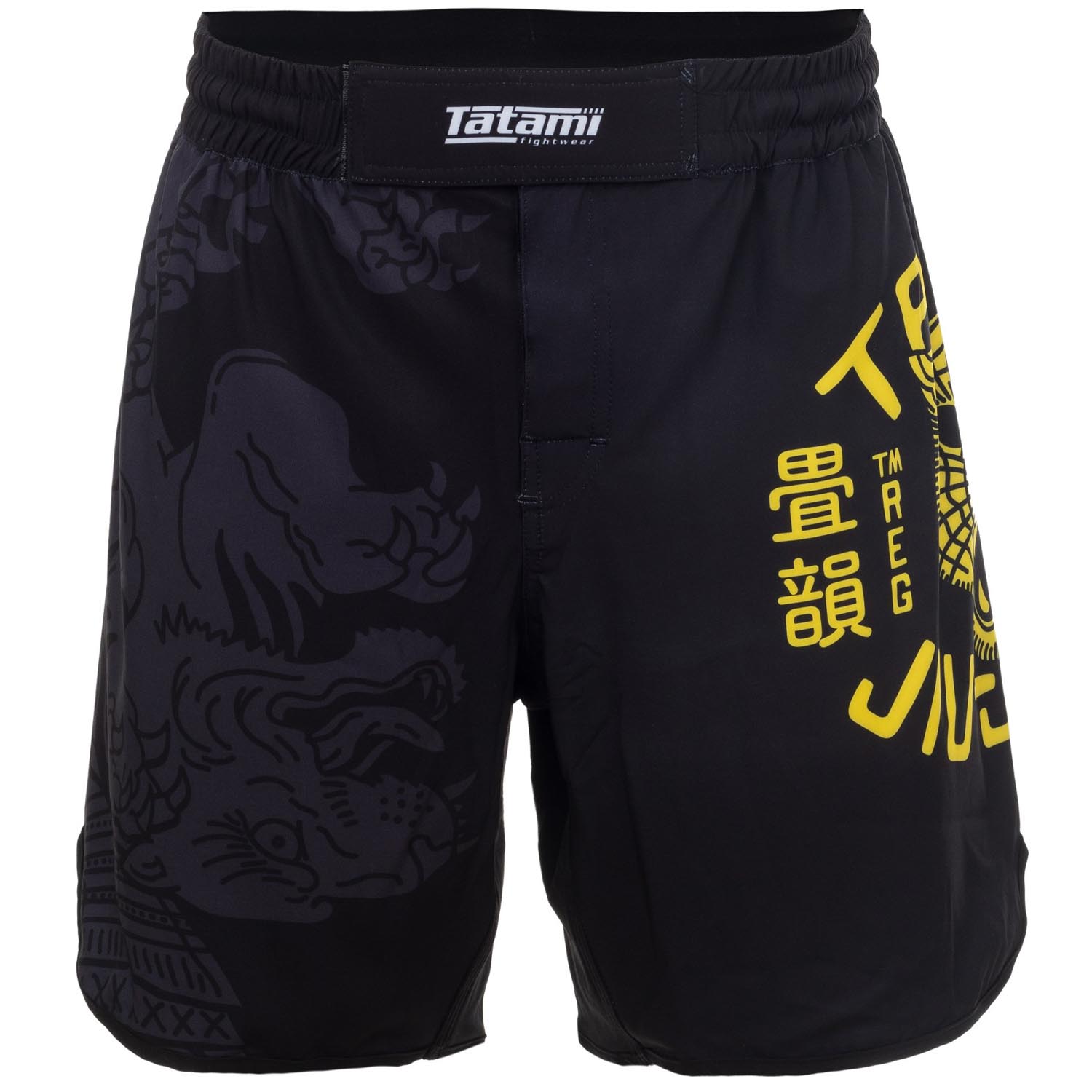 Tatami MMA Fight Shorts, Tiger Mono, schwarz, XXL