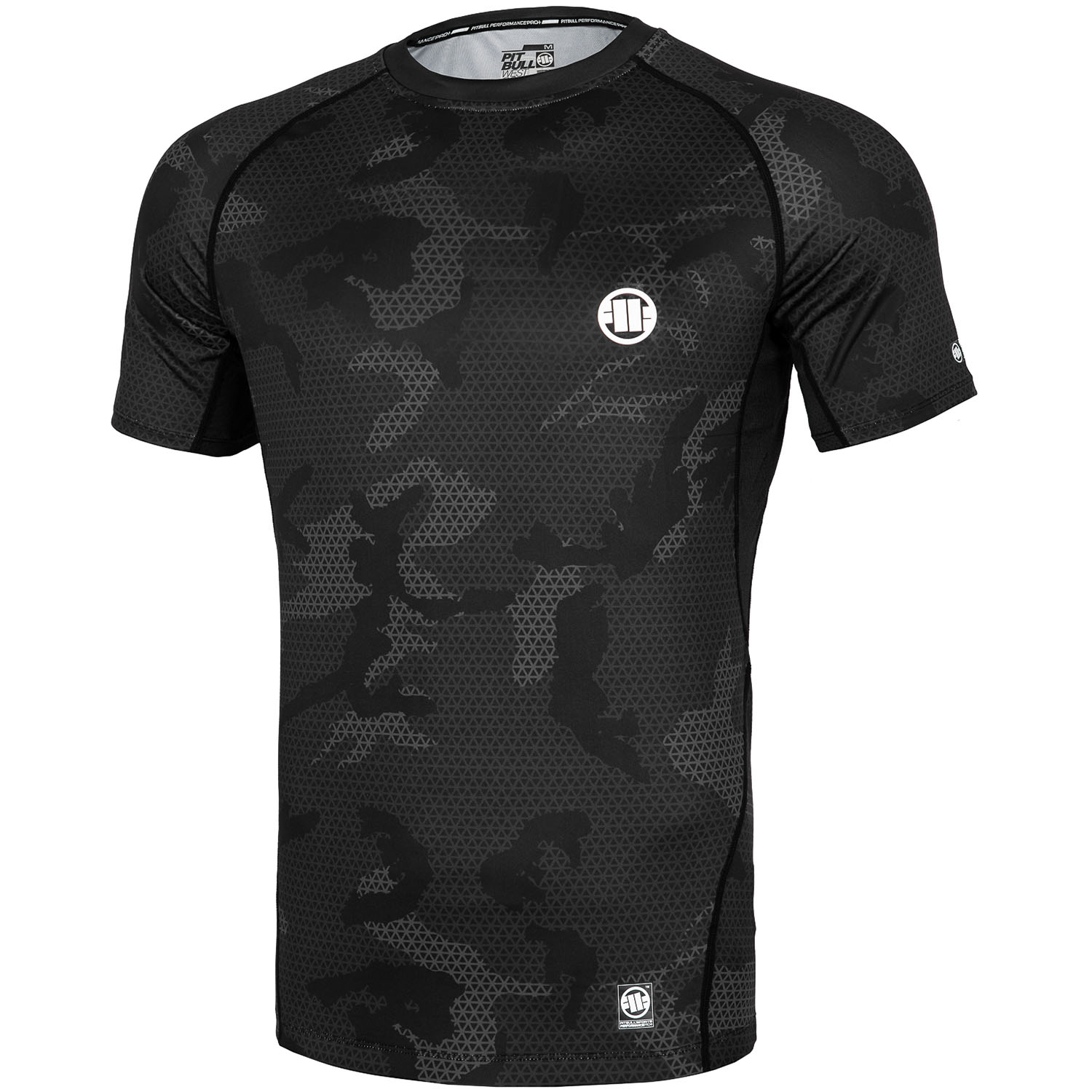 Pit Bull West Coast Rashguard, S/S, Net Camo 2, black-camo, XXXL