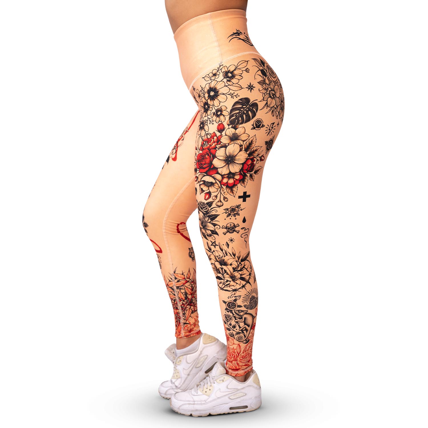Anarchy Apparel Compression Leggings, Inked Athletica Nude, S