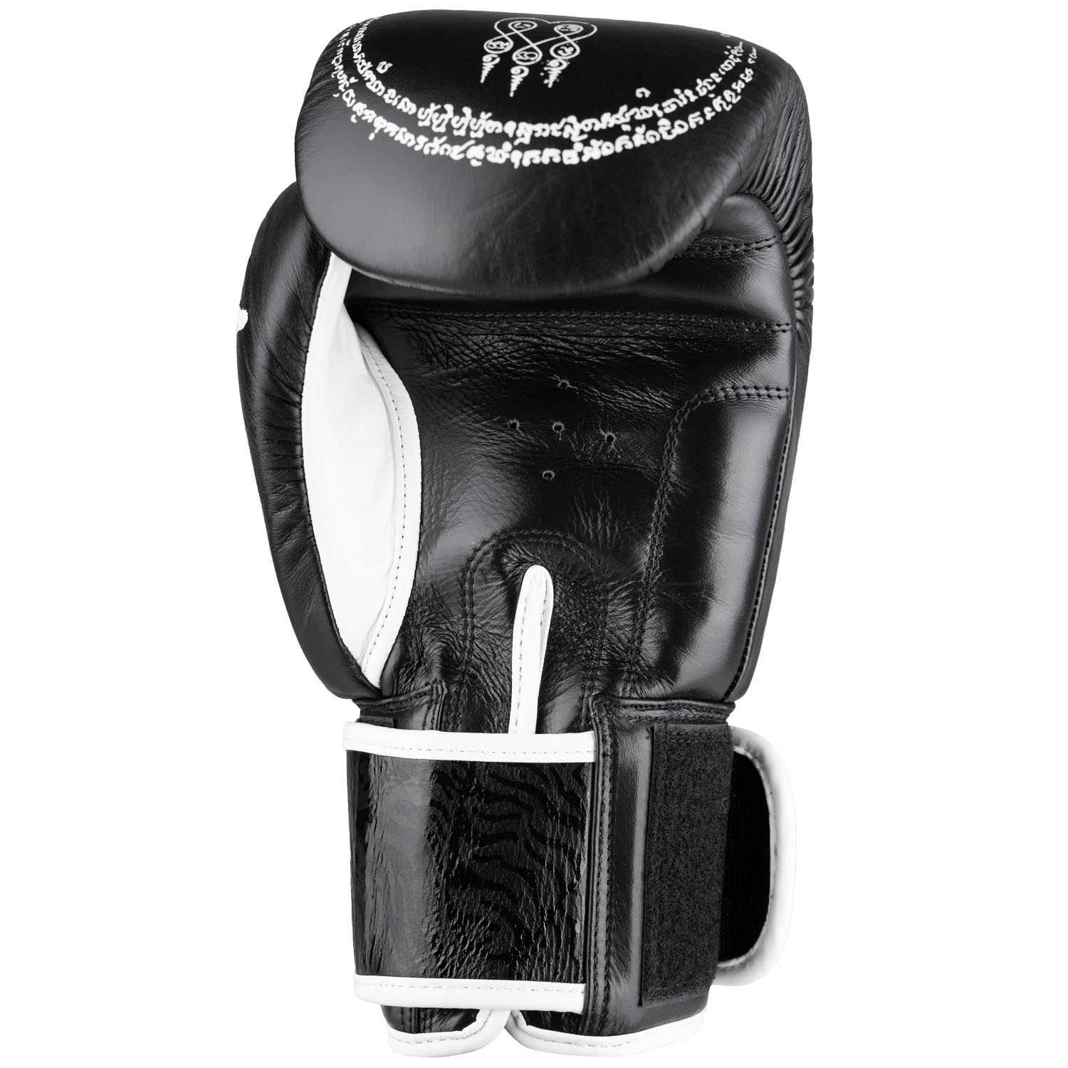8 WEAPONS Boxing Gloves, Sak Yant Big Tiger, black-black, 14 Oz