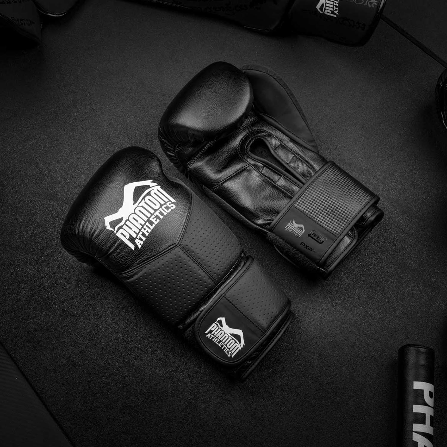 Phantom Athletics Boxing Gloves, Riot Pro, black, 10 Oz