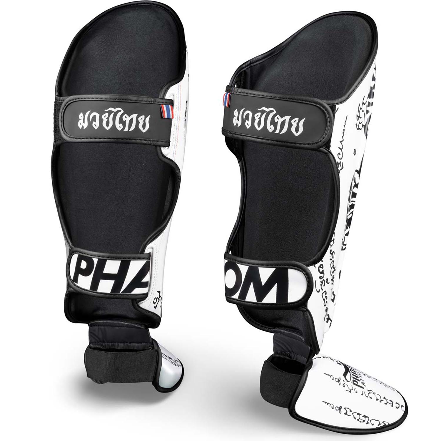 Phantom Athletics Shin Guard, Muay Thai, white, S/M