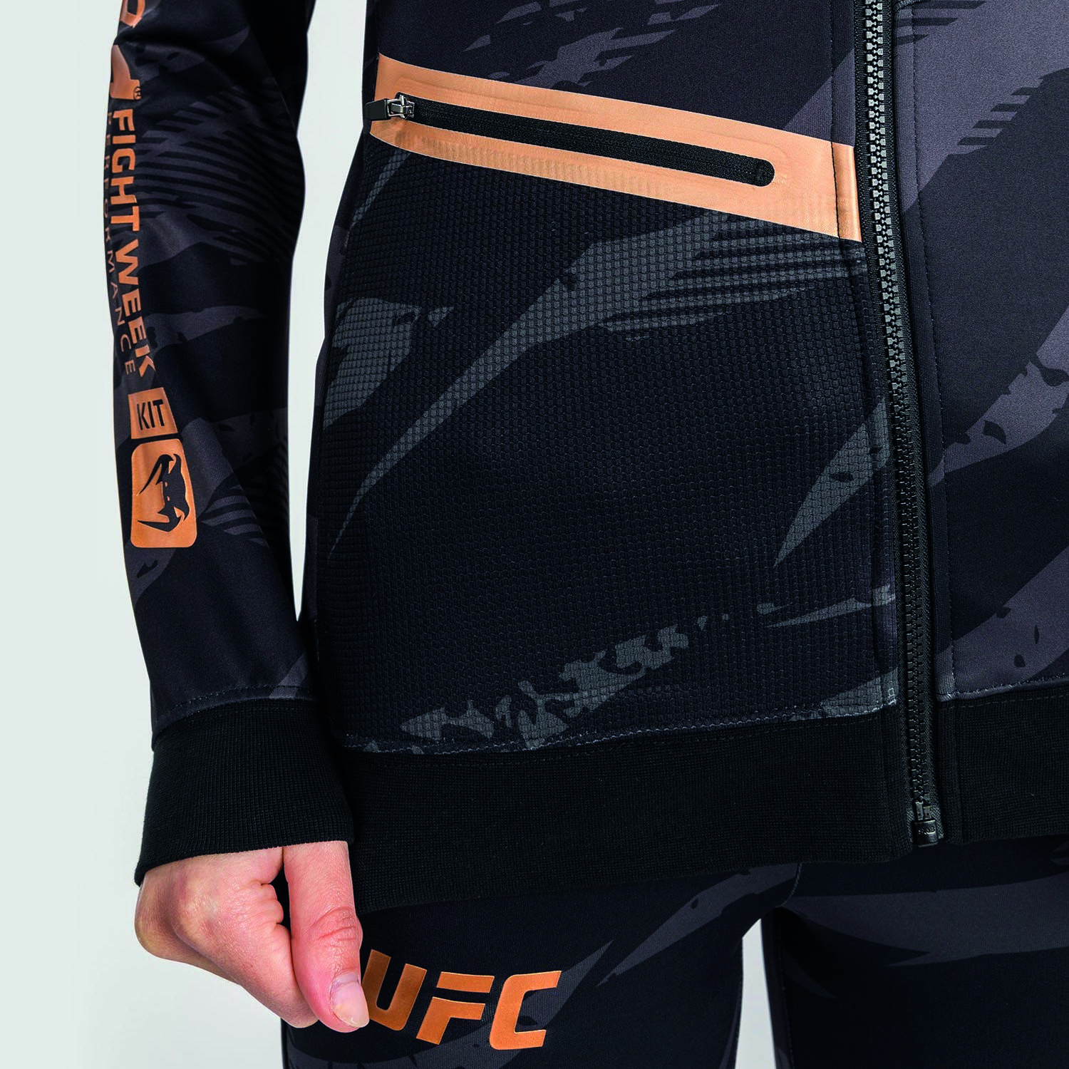 VENUM Zip Hoody, Damen, UFC Fight Week, Adrenaline, urban camo, XXL
