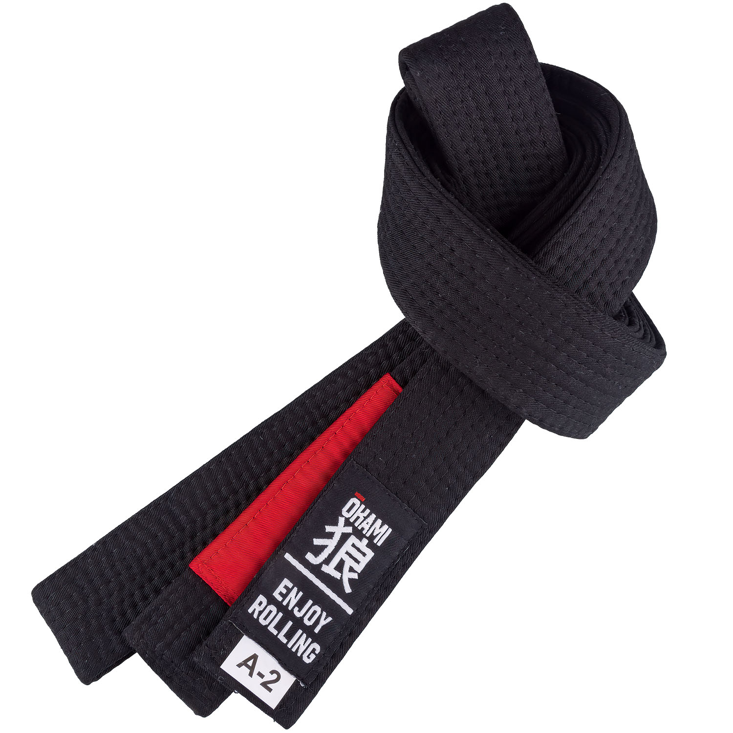 OKAMI BJJ Gürtel, Luta Livre, schwarz, A3