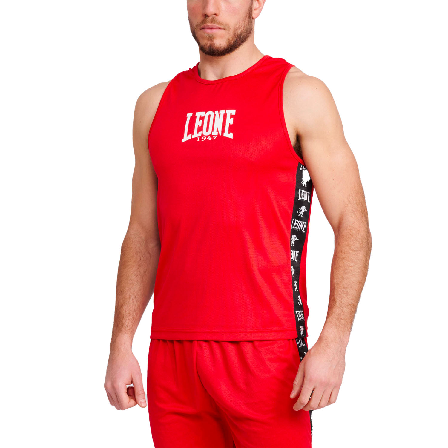 LEONE Boxing Top, Singlet, Ambassador, AB218, rot, S