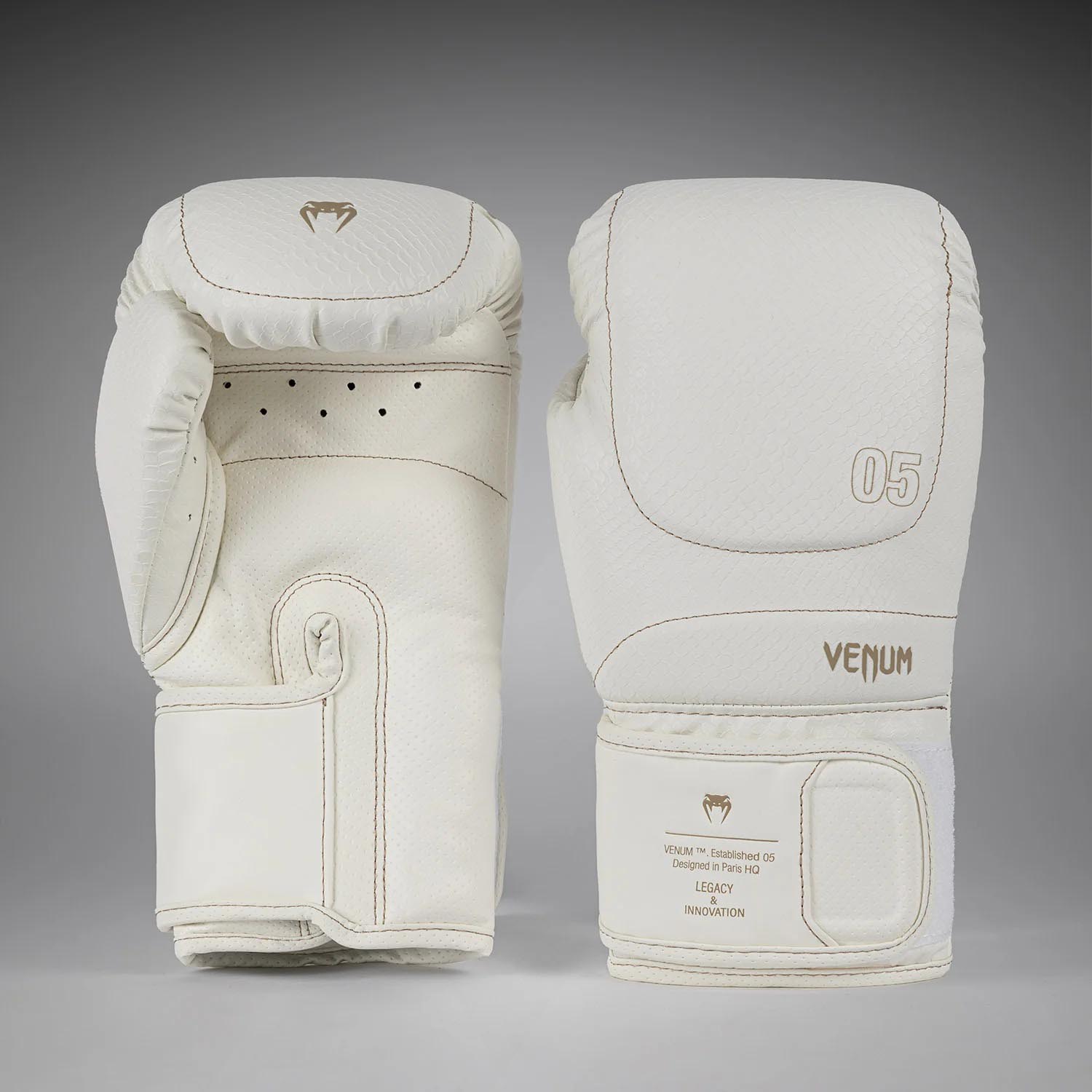 VENUM Boxing Gloves, Impact Evo Scales, ivory, 16 Oz
