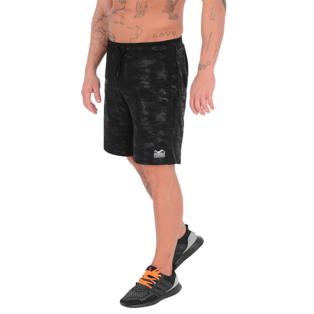 Phantom Athletics Fitness Shorts, Shadow, camo-schwarz, L