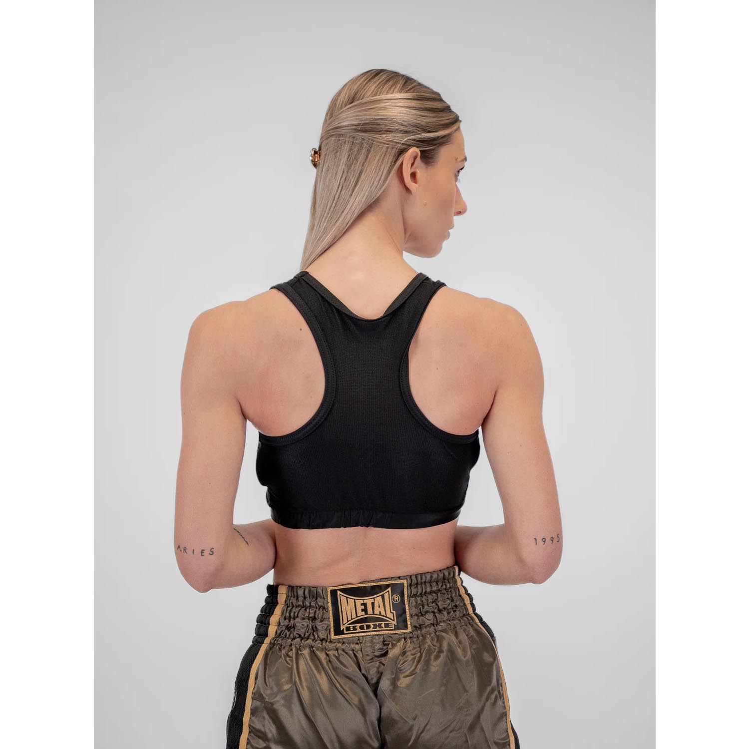 Metal Boxe Chest Protector, black, L
