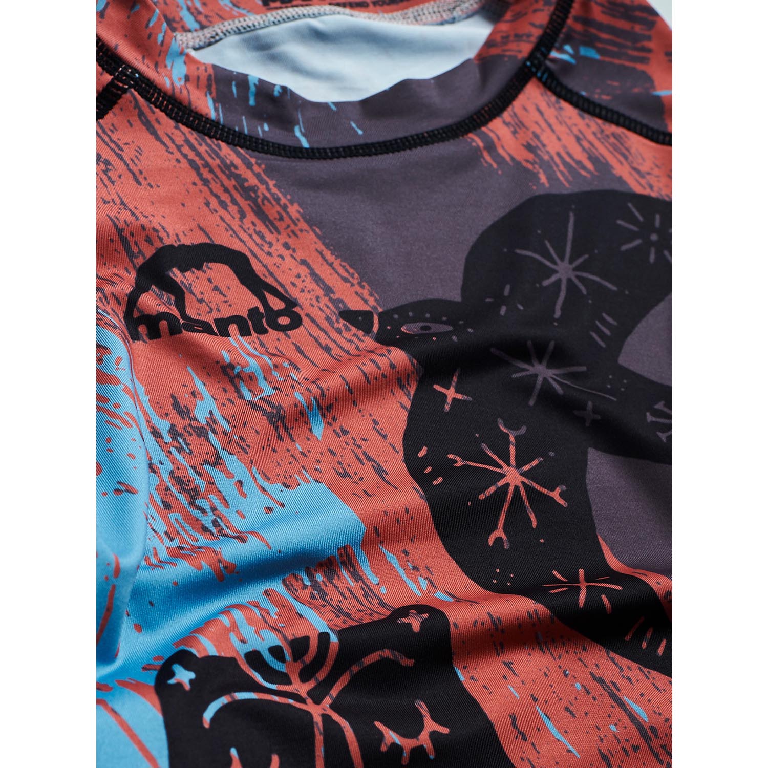 MANTO Rashguard, S/S, Livings, blue-purple, S