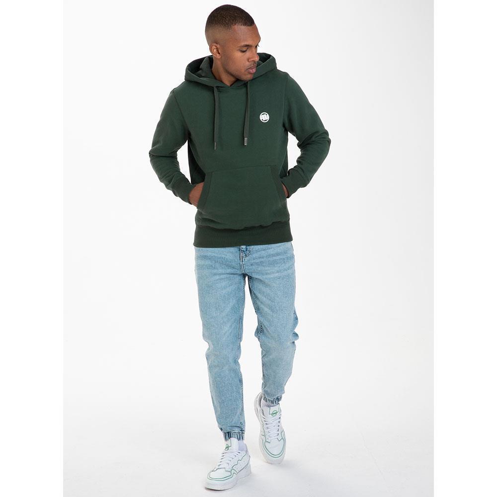Pit Bull West Coast Hoody, Small Logo 21, green, M