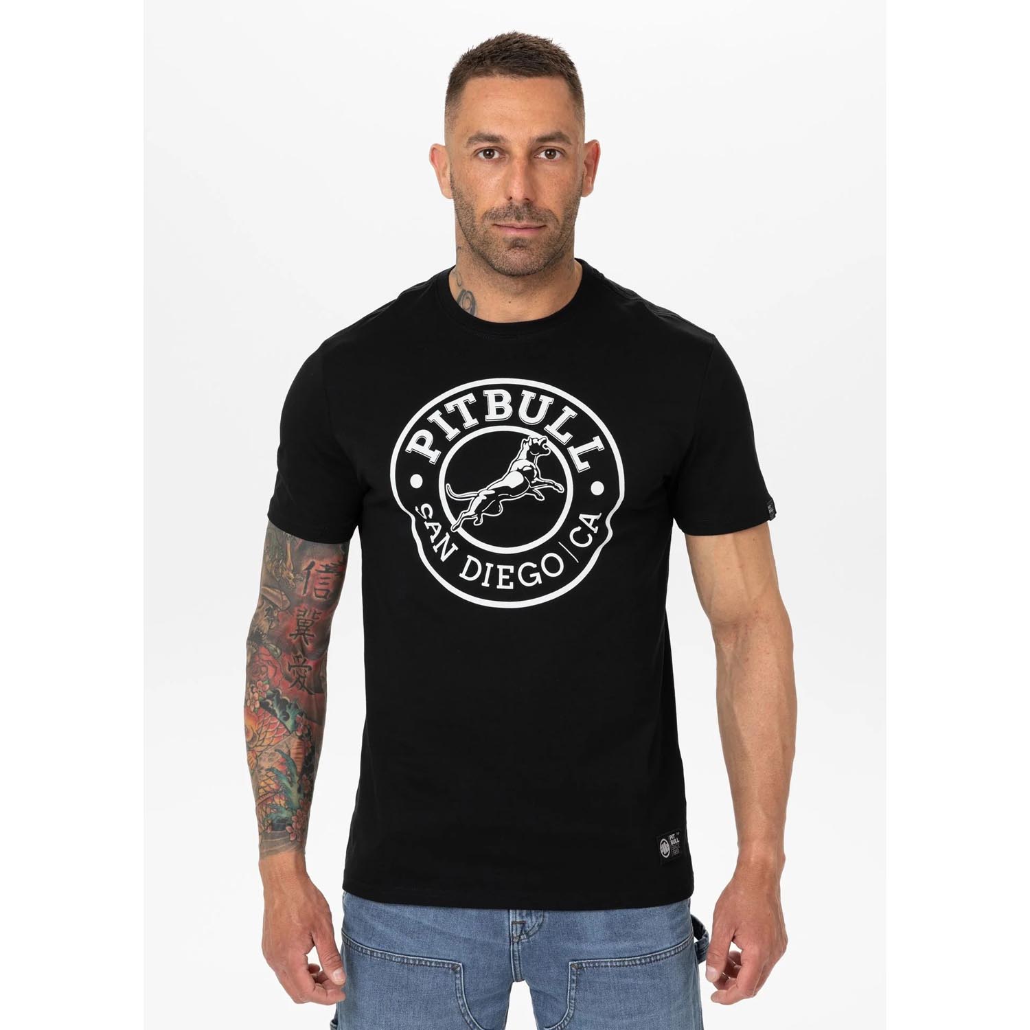 Pit Bull West Coast, T-Shirt, San Diego CA, black-white, XXXL