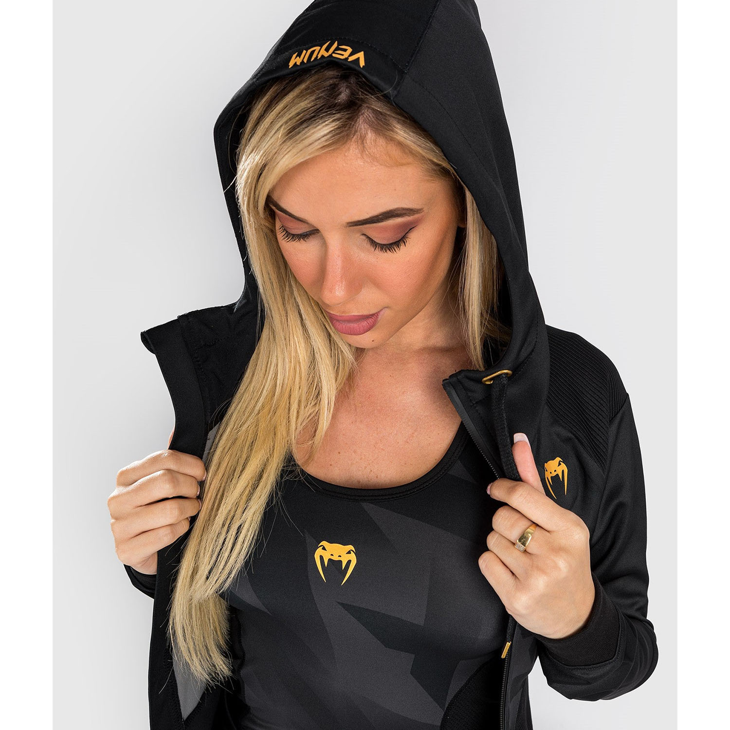 VENUM Zip Hoody, Women, Razor, black-gold, XS