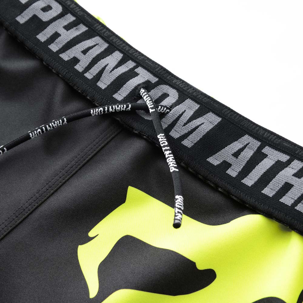Phantom Athletics Muay Thai Shorts, Revolution, schwarz-neon, XL