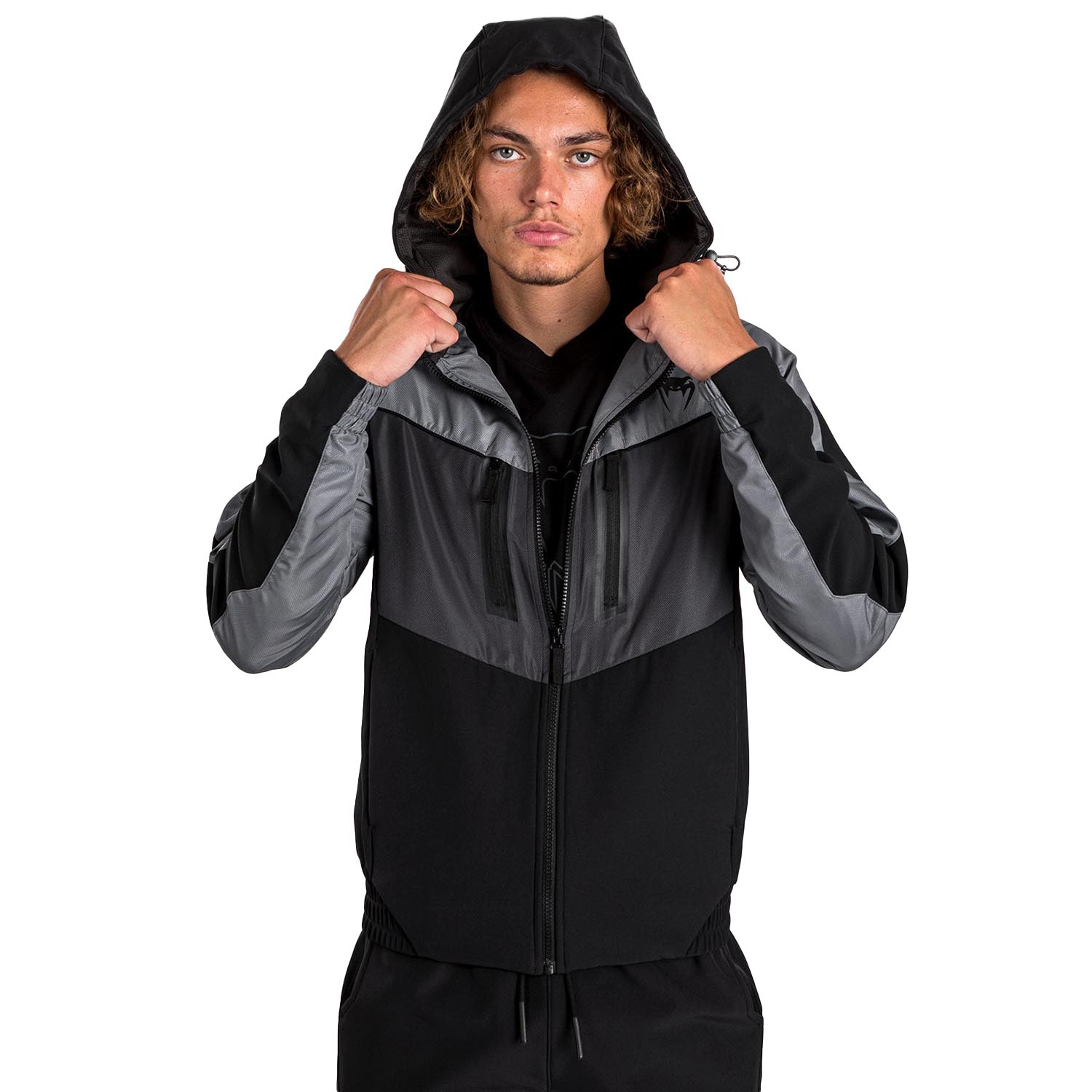 VENUM Trainingsjacke, Laser 3.0, schwarz-grau, XL