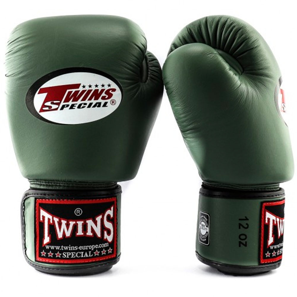 TWINS Special Boxing Gloves, Leather BGVL-3, military, 10 Oz