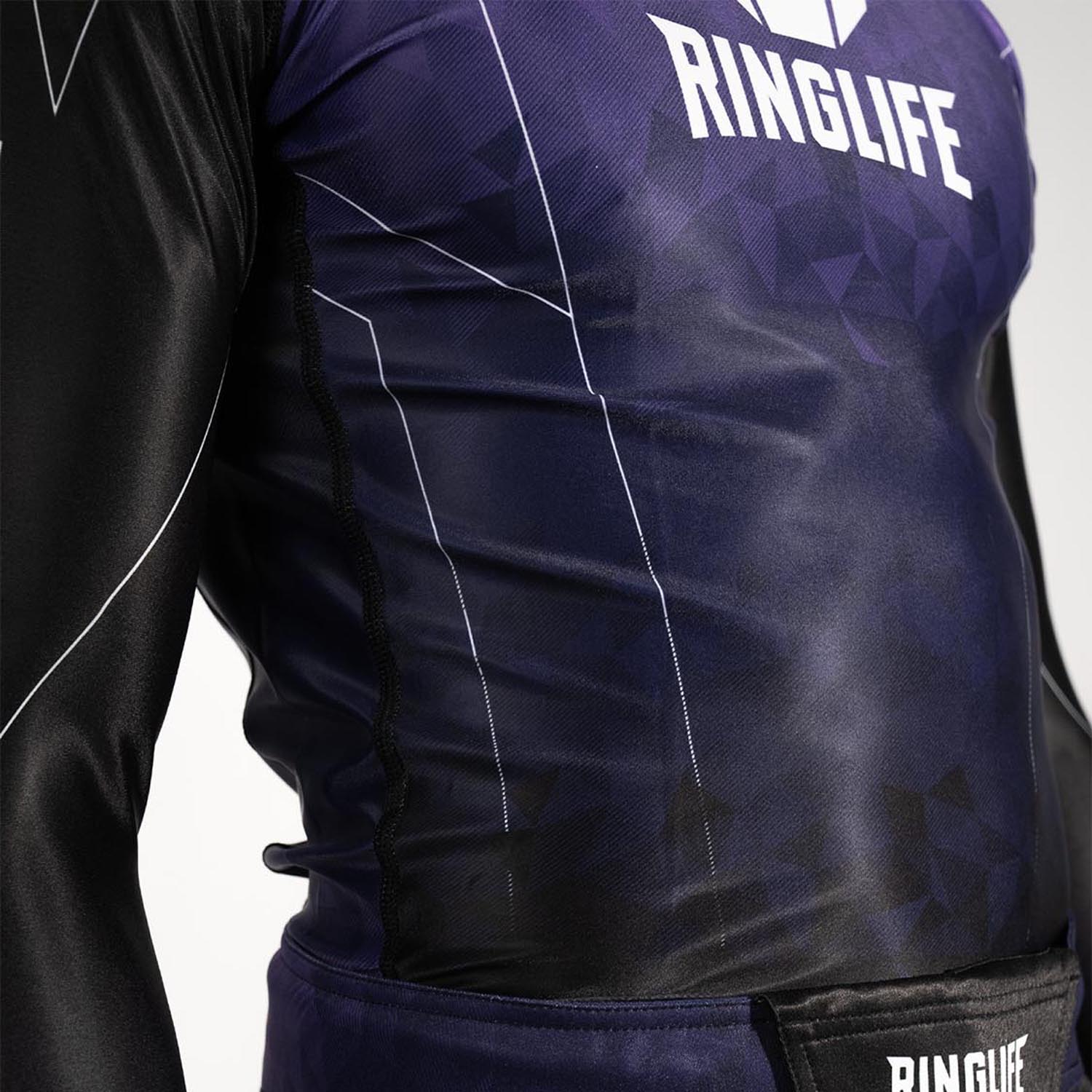 RINGLIFE Rashguard, L/S - Transition schwarz-lila XXL