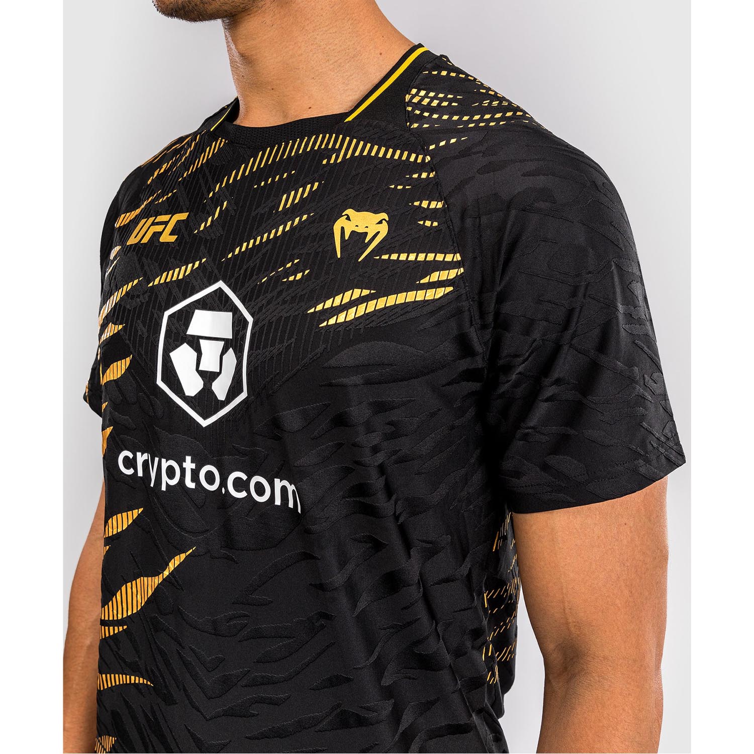 VENUM Dry Tech T-Shirt, UFC Fusion Authentic Fight Night Champion, black-gold, L