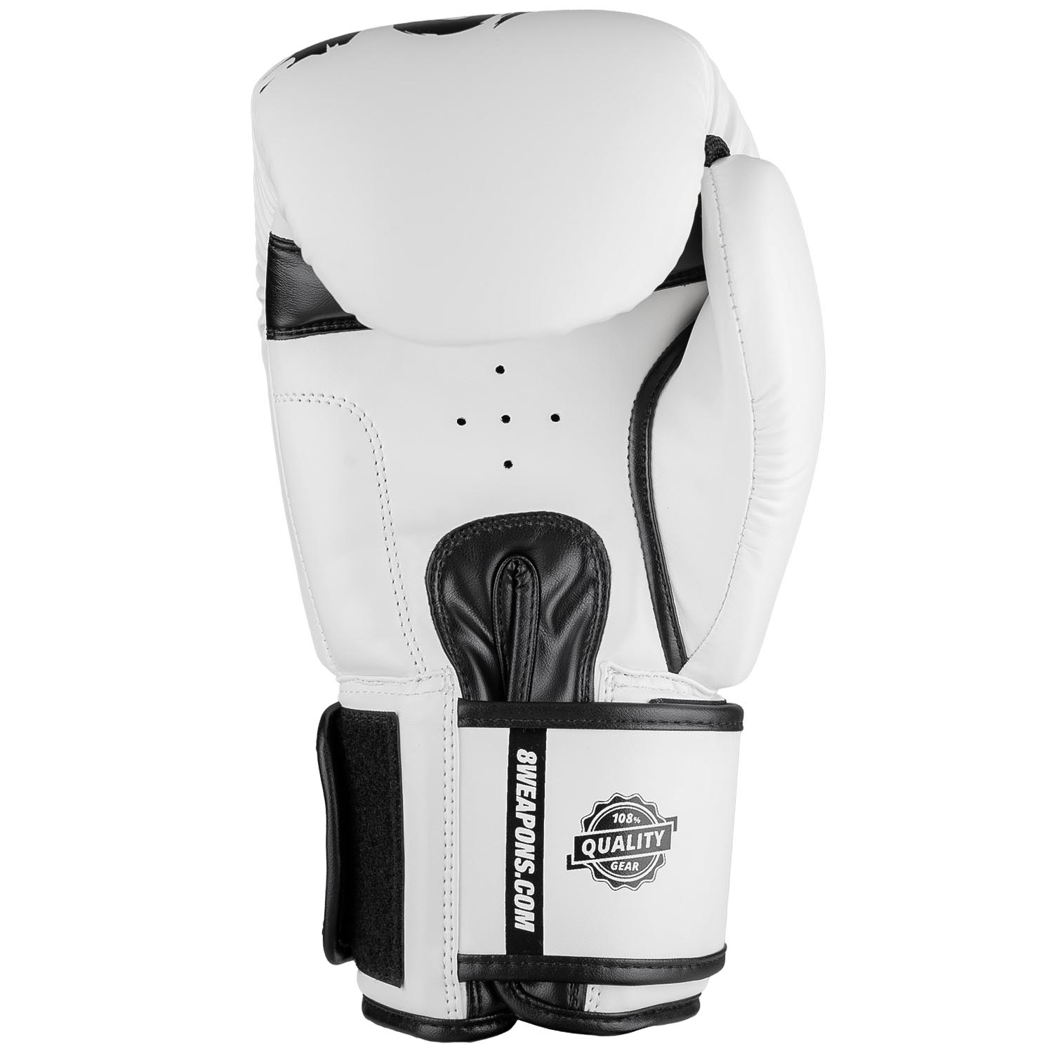 8 WEAPONS Boxing Gloves, Unlimited 2.0, white-black, 12 Oz