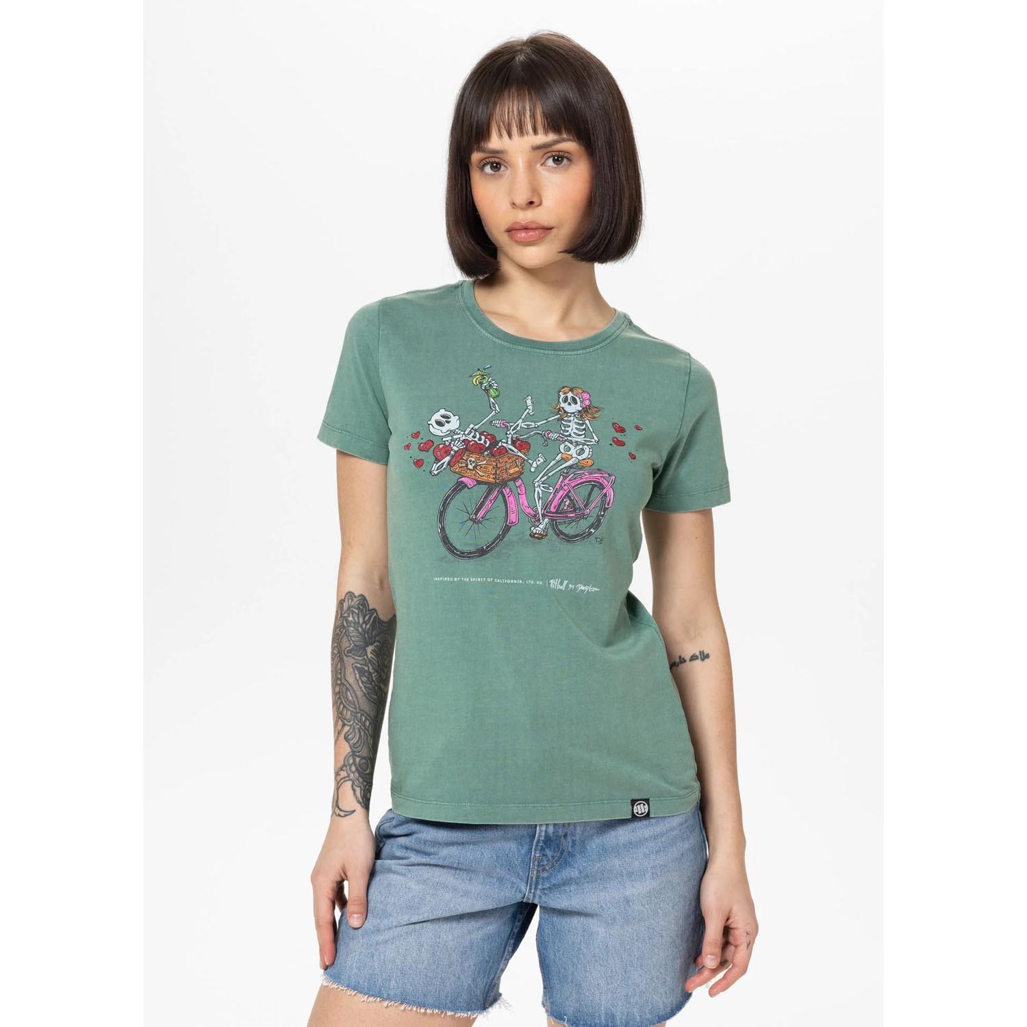 Pit Bull West Coast T-Shirt, Woman, Washed CruisinAndBoozin, green, XL