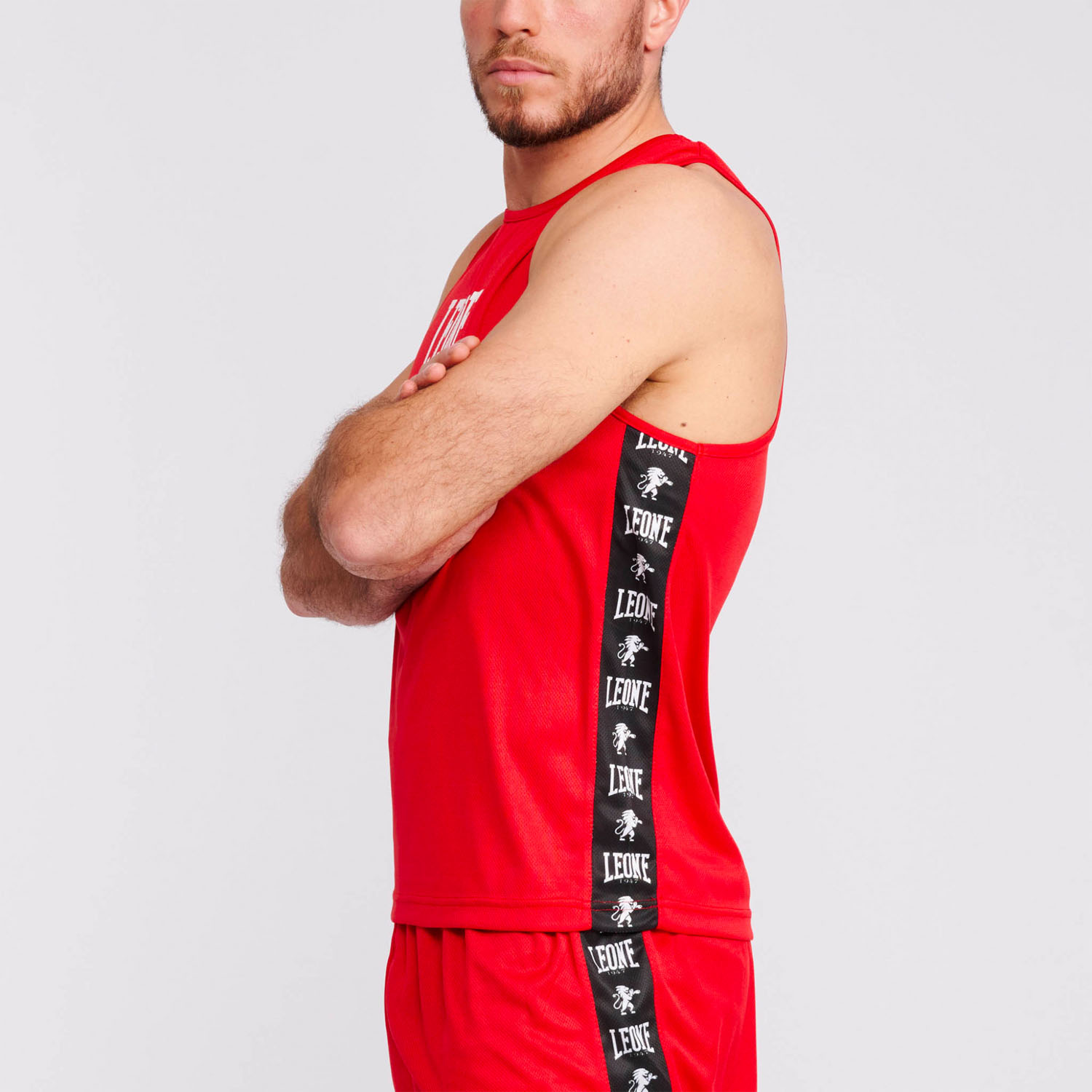 LEONE Boxing Top, Singlet, Ambassador, AB218, rot, L