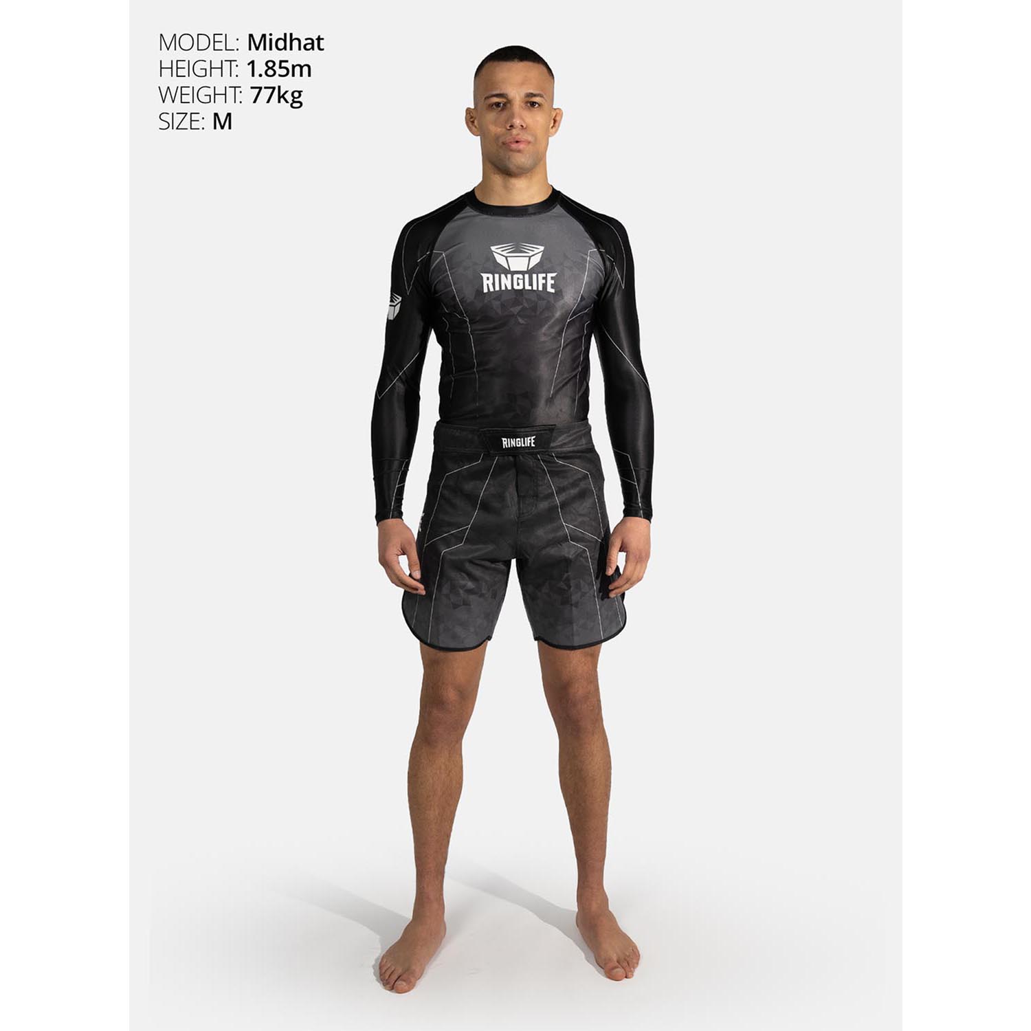 RINGLIFE Rashguard, L/S - Transition schwarz-grau L