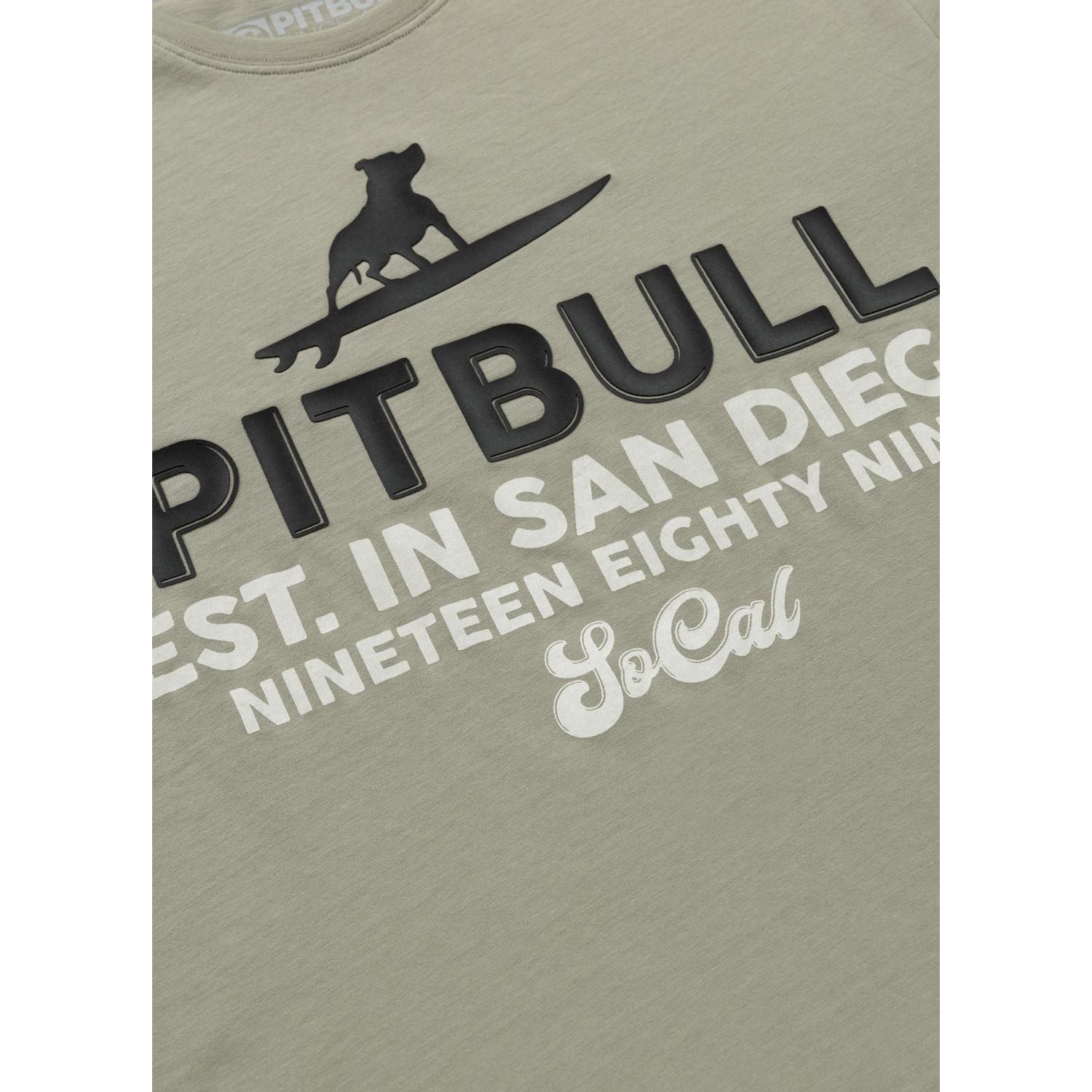 Pit Bull West Coast, T-Shirt, Surfing Dog, grey, XXXL