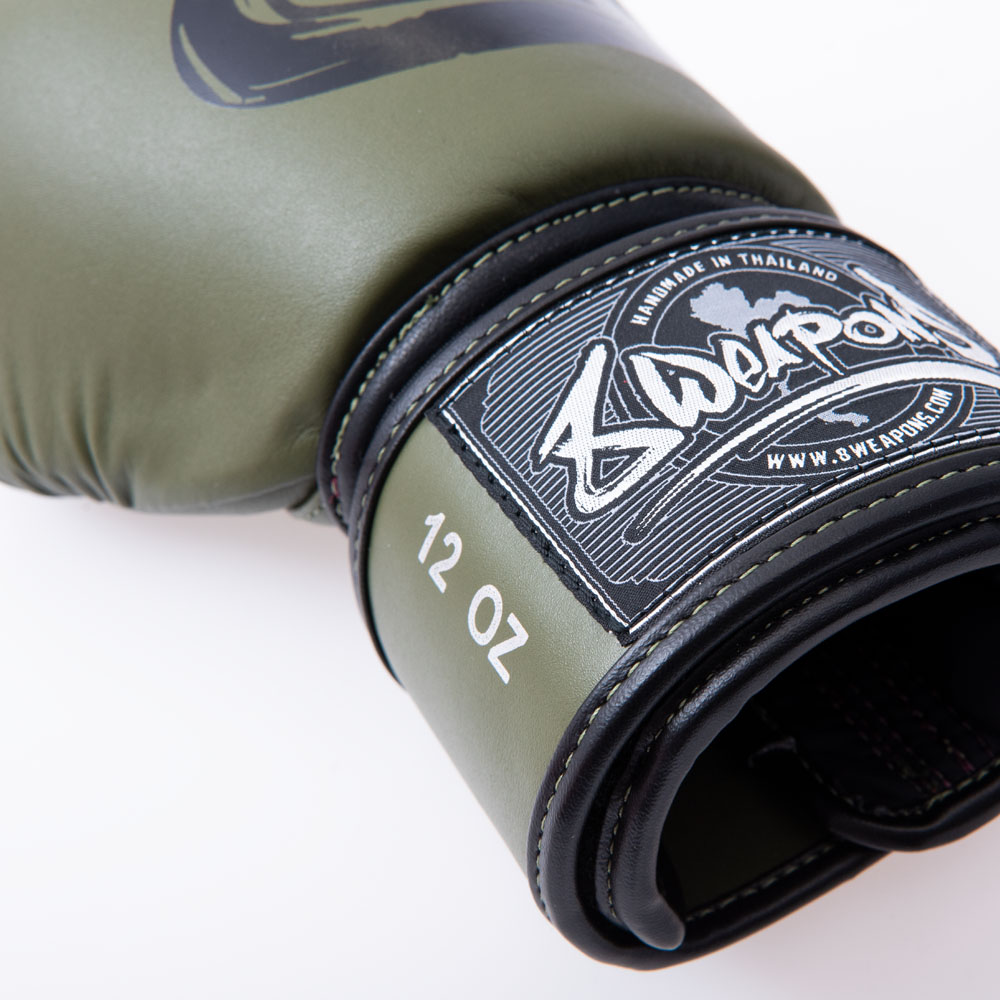 8 WEAPONS Boxhandschuhe, BIG 8 Premium, olive, 10 Oz