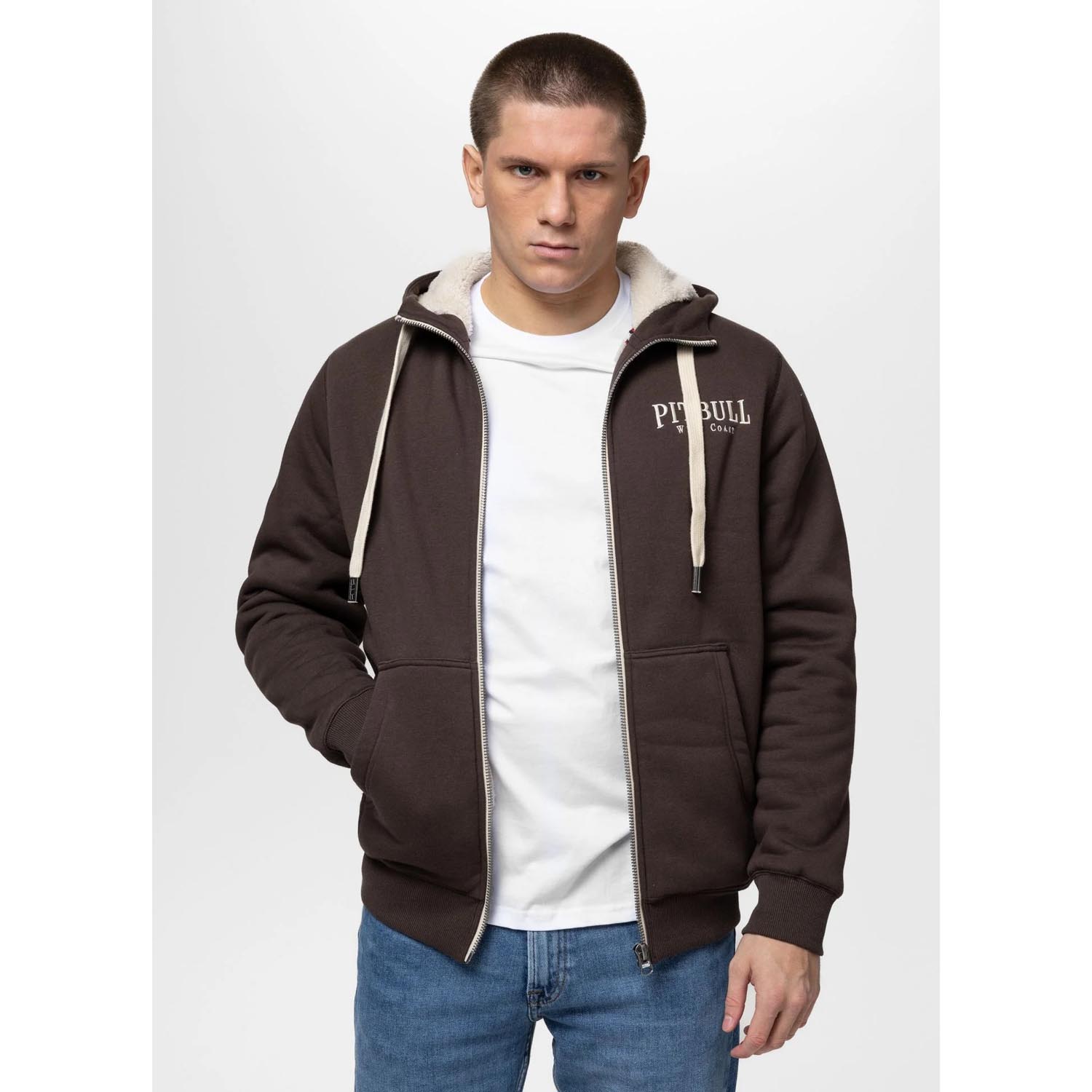 Pit Bull West Coast Zip Hoody, Ruffin Detroit, brown, XXXL