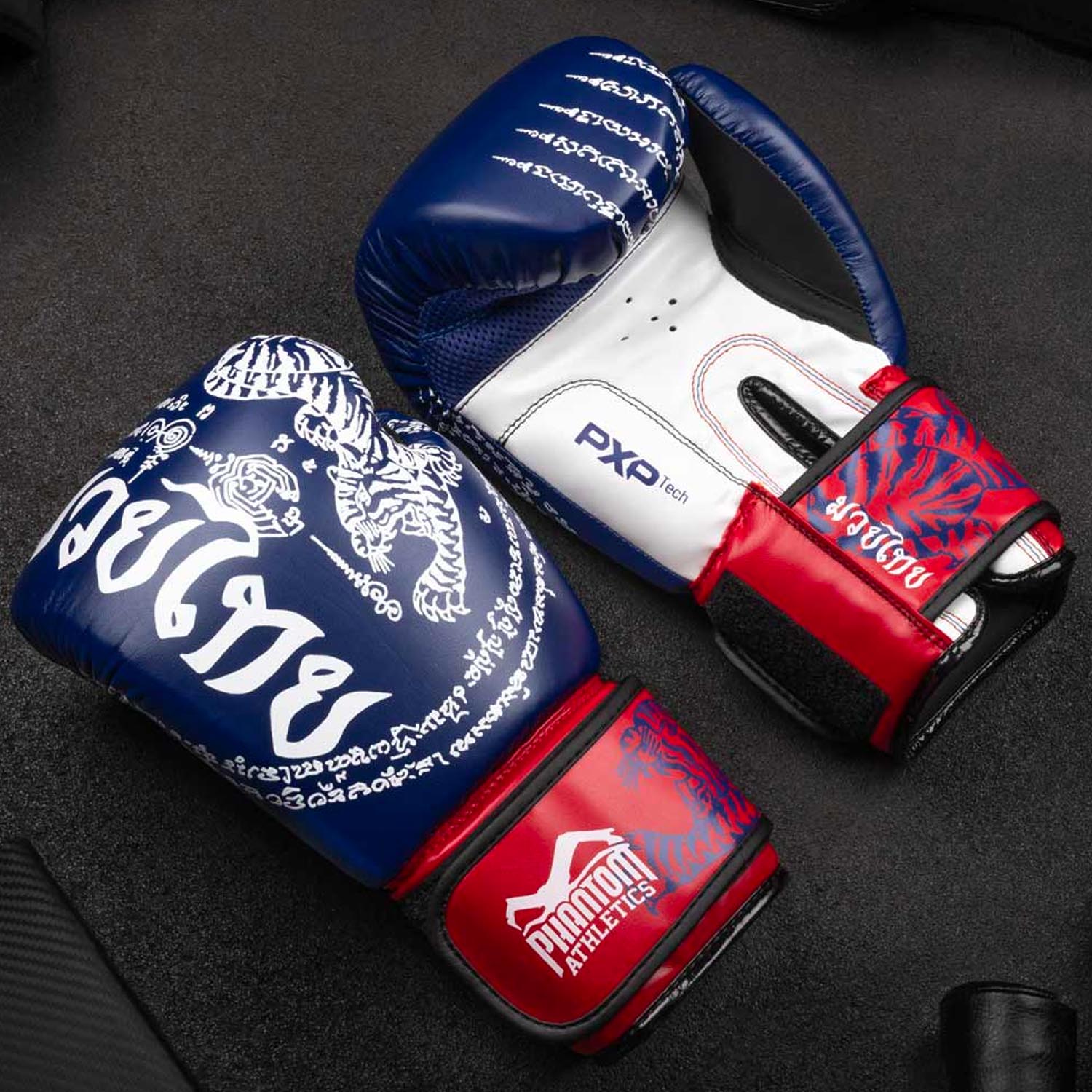Phantom Athletics Boxhandschuhe, Muay Thai, blau-rot, 16 Oz