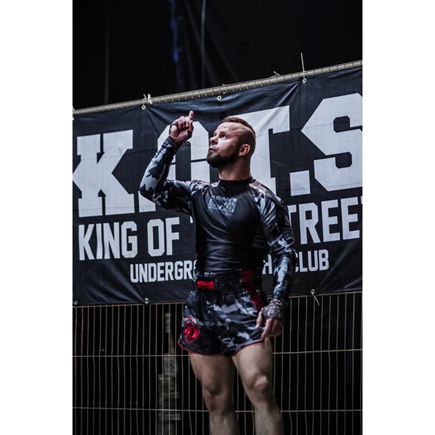 ASKARI Rashguard, L/S, IBJJF Ranked, black-camo, XXL