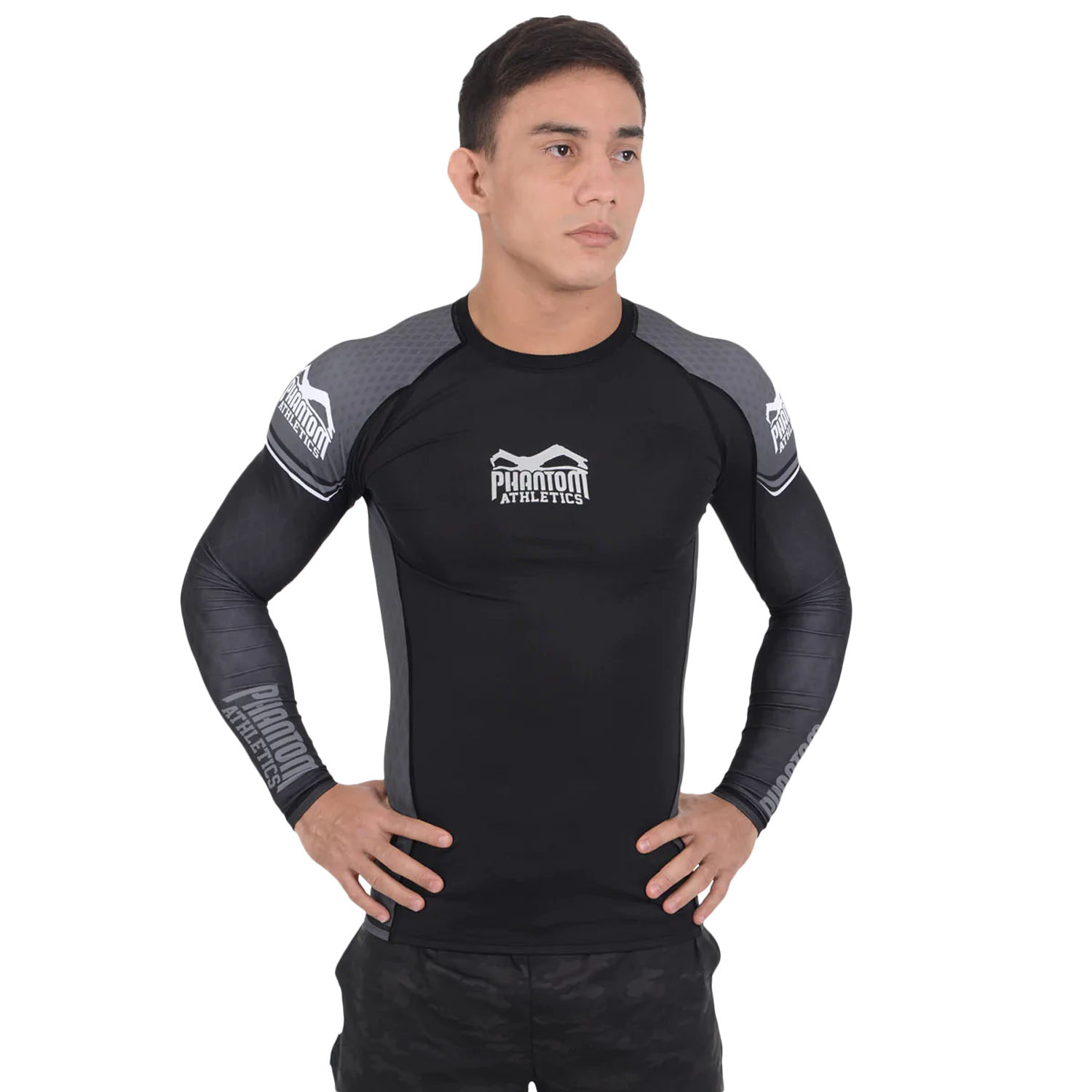 Phantom Athletics Rashguard, L/S, Storm Nitro, schwarz-grau, XXL