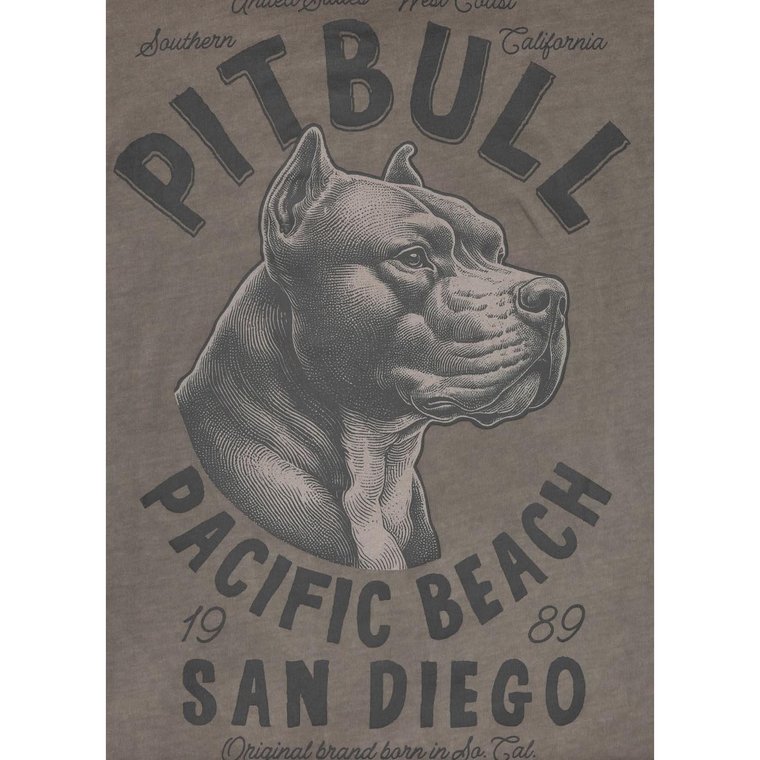 Pit Bull West Coast T-Shirt, USA Cal, brown
