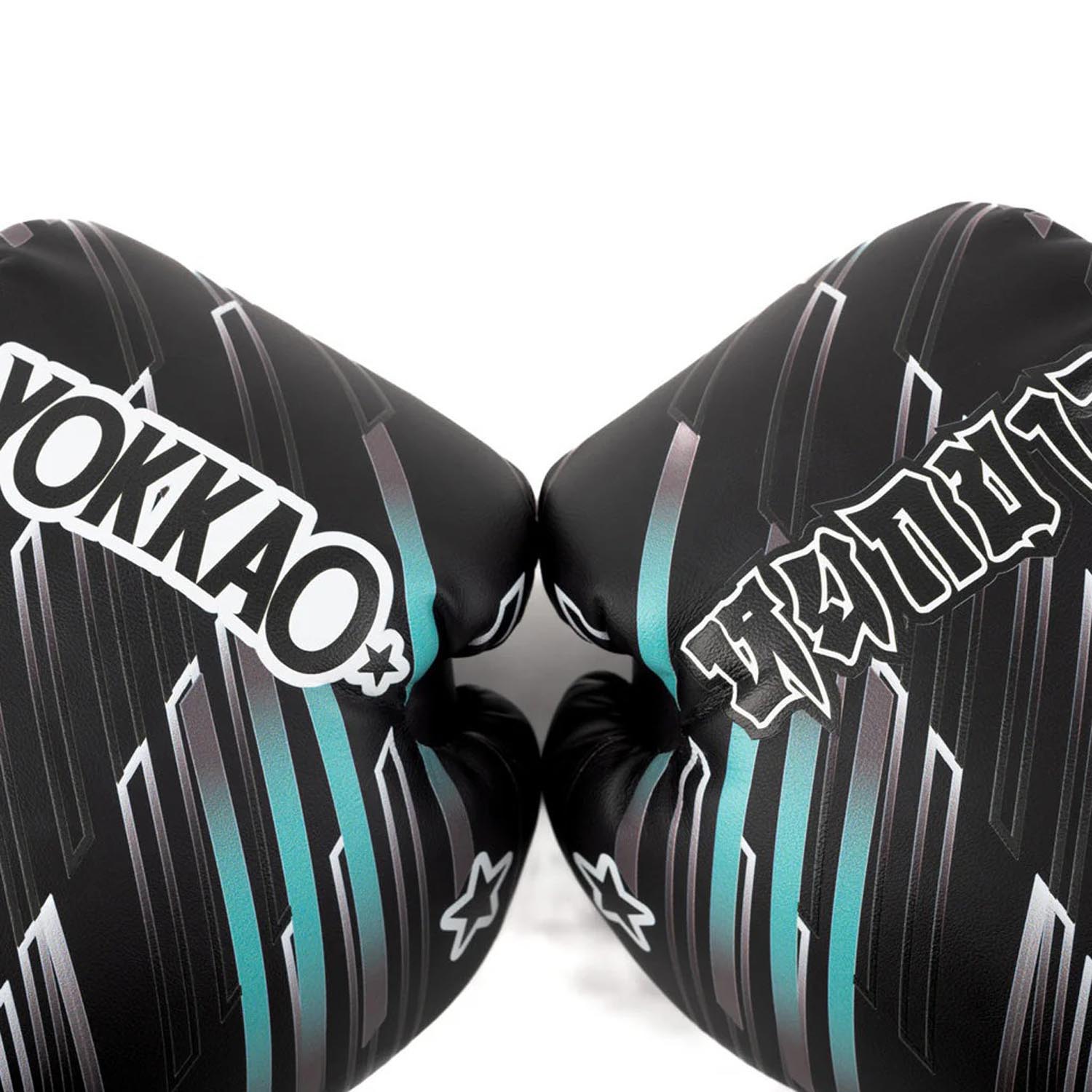 YOKKAO Boxing Gloves, Powers, black, 16 Oz