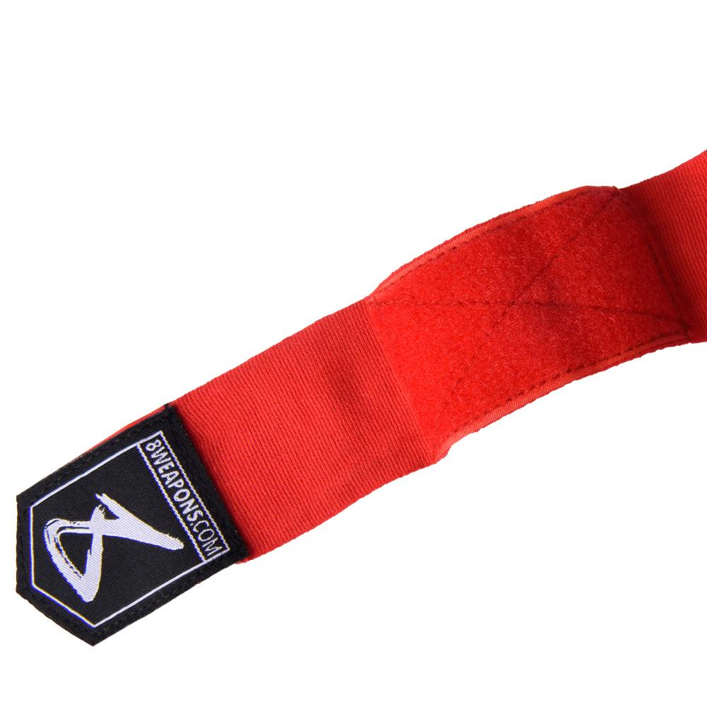 8 WEAPONS Hand Wraps, semi-elastic, 2 m, red