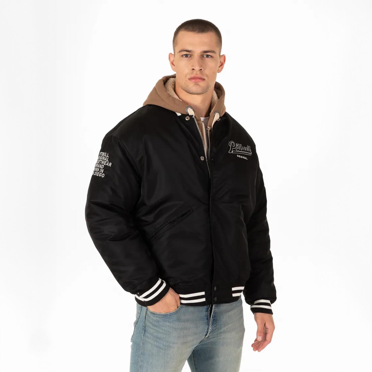 Pit Bull West Coast Jacke, Seabridge Varsity, schwarz, S