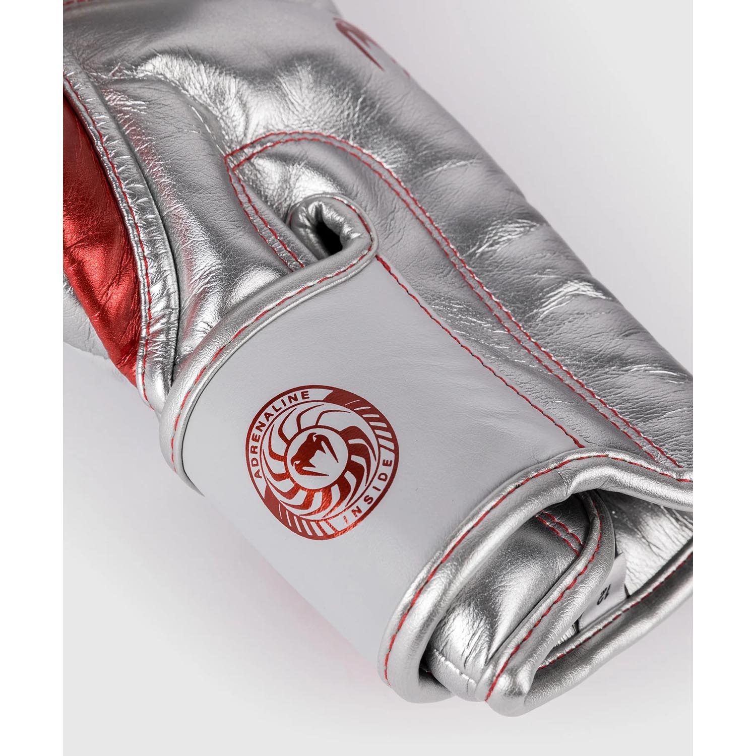 VENUM Boxing Gloves, Giant 3.0, Nappa Leather, white-red-silver, 16 Oz
