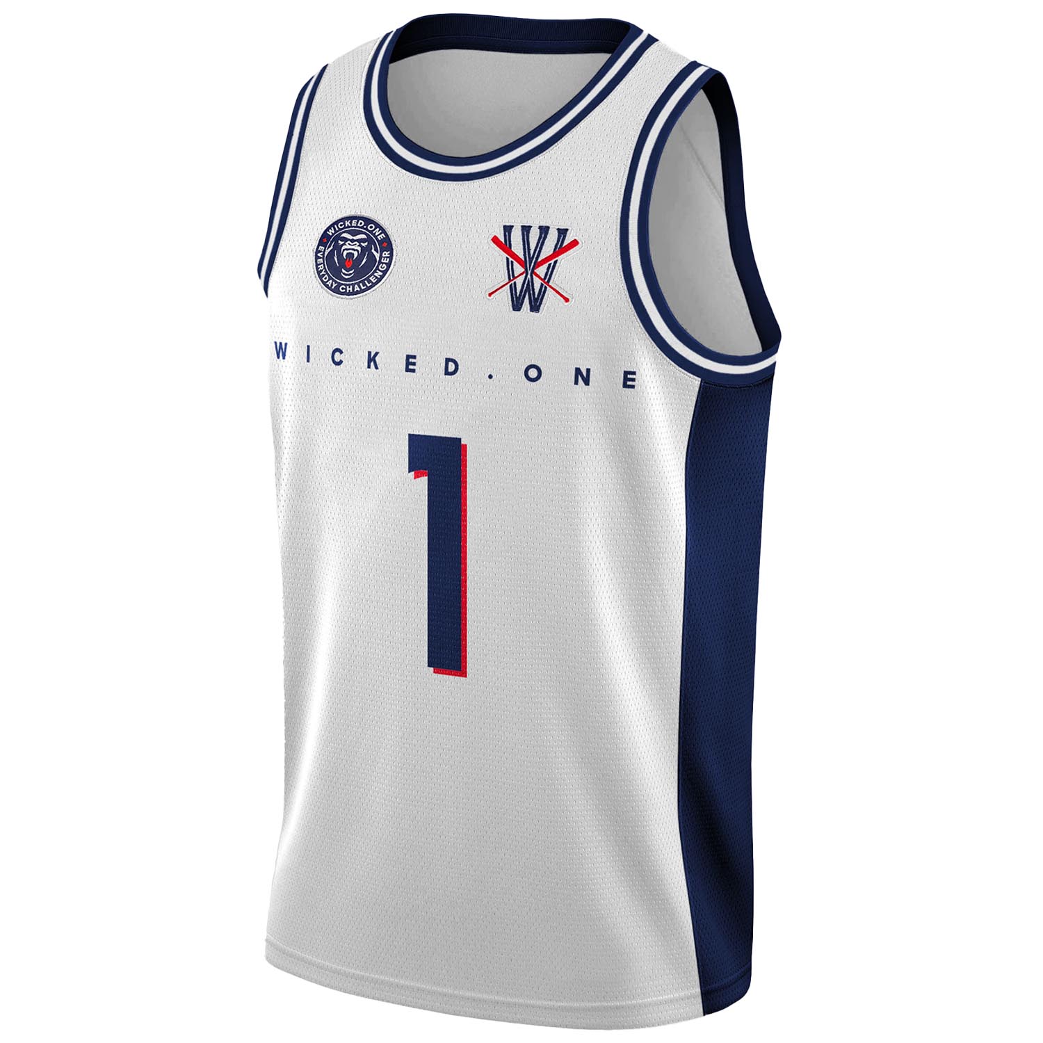 Wicked One Tank Top, Whaks, white-blue, S